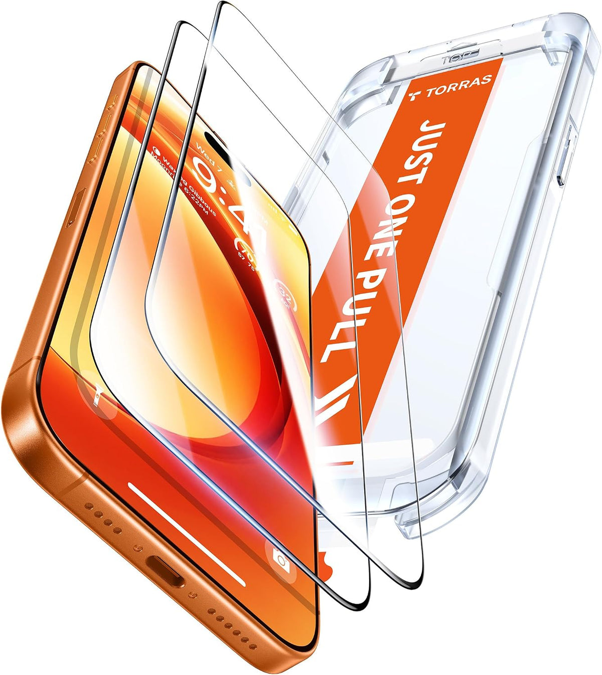 TORRAS 2-Pack for iPhone Air Screen Protector [12Ft Military-Grade Shatterproof] [9H+ Aerospace Tempered Glass] Anti-Scratch Full Coverage Fit