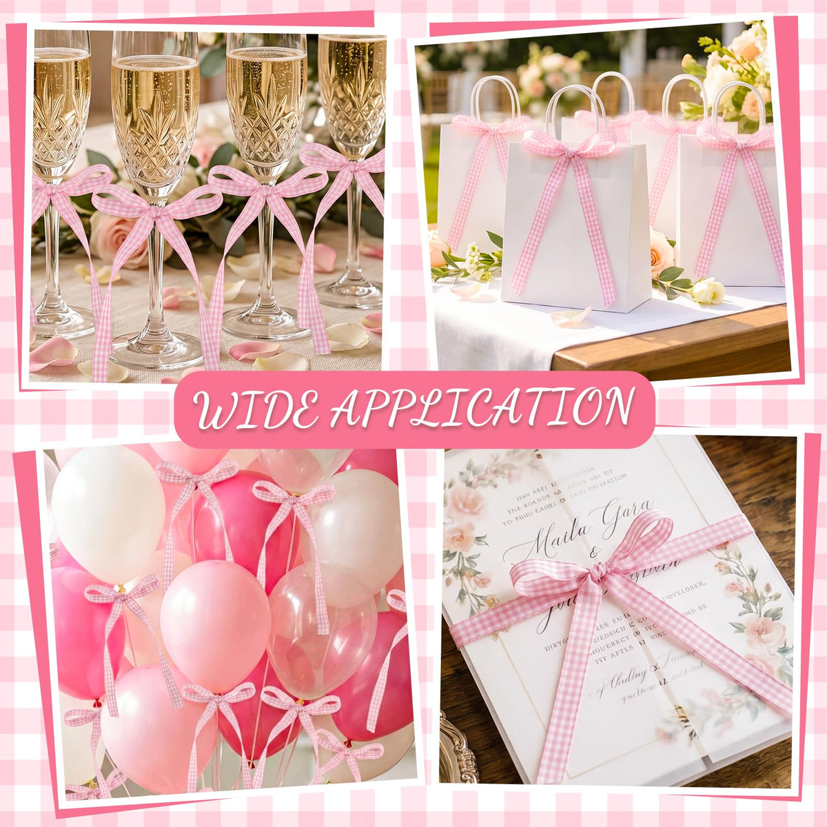 30 Pack Bow Cake Toppers Pink Ribbon Bows for Cake Back to School Decor