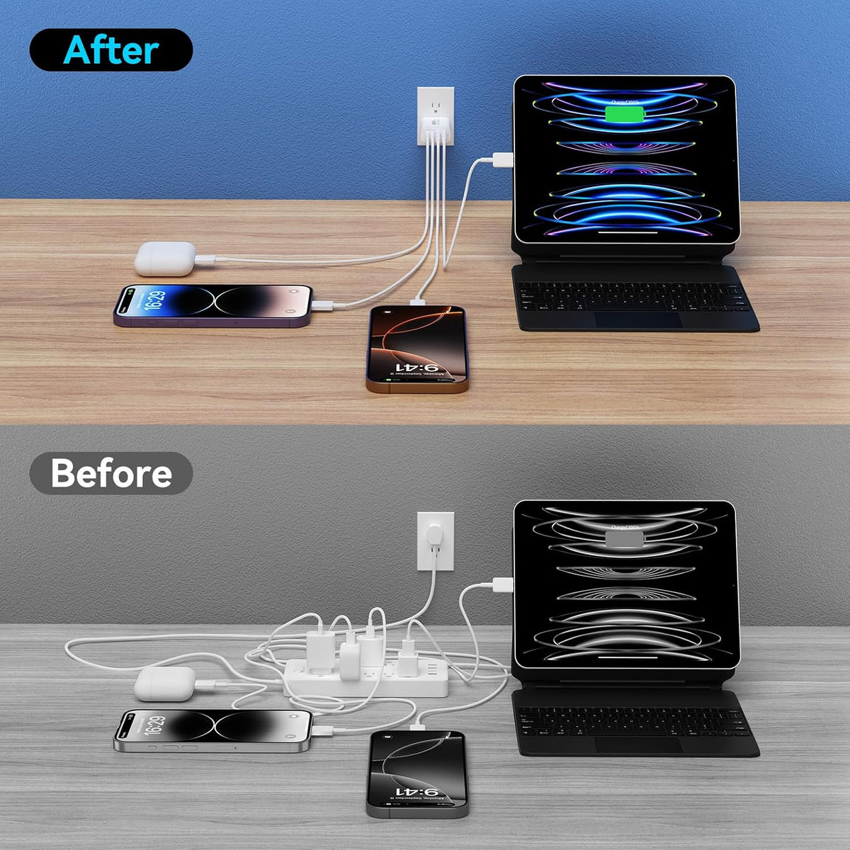 USB C Charger Block Multiple Ports Wall Charger Fast Phone Charging Blocks