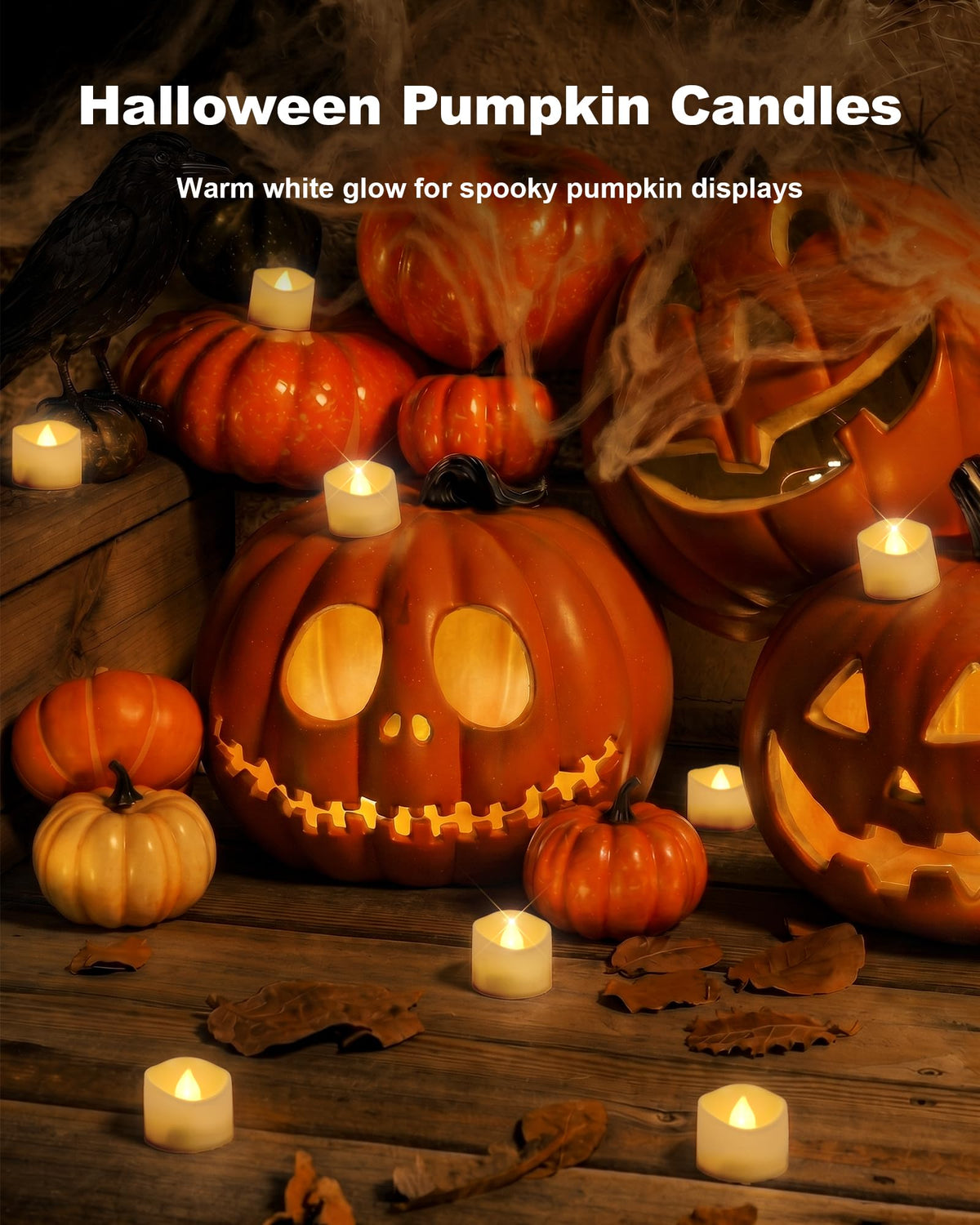 Homemory 24Pcs Flickering Flameless Candle Battery Operated, 200+Hours Fake Electric LED Tea Lights for Votive, Centerpiece Table Decorations, Wedding, Aniversary, Halloween, Christmas