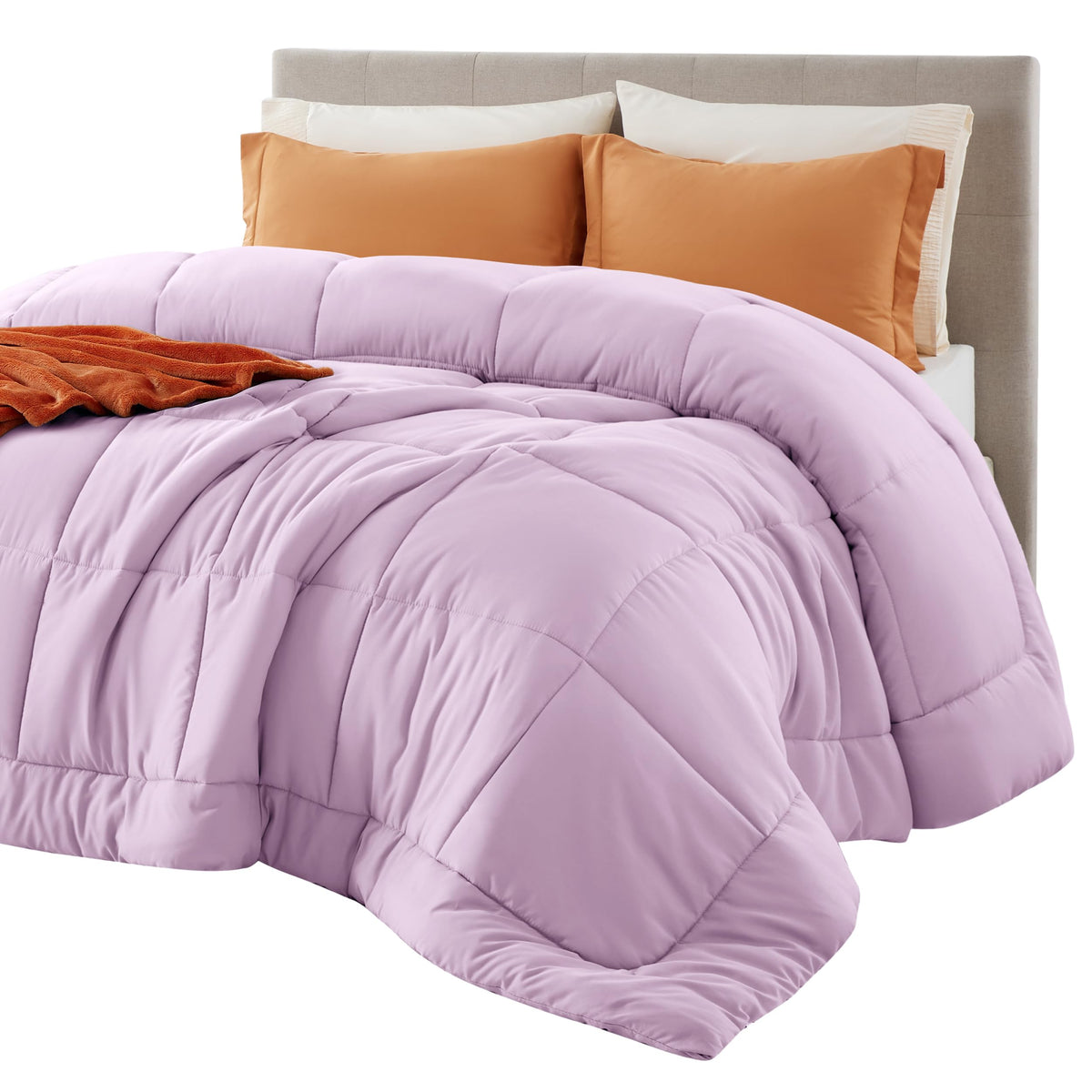 Bedsure Comforter Duvet Insert - Quilted Comforters Queen Size, All Season Duvet, Down Alternative Bedding, with 8 Tabs, Gifts for Women/Men, Olive Green, Queen 88 x 88 Inches