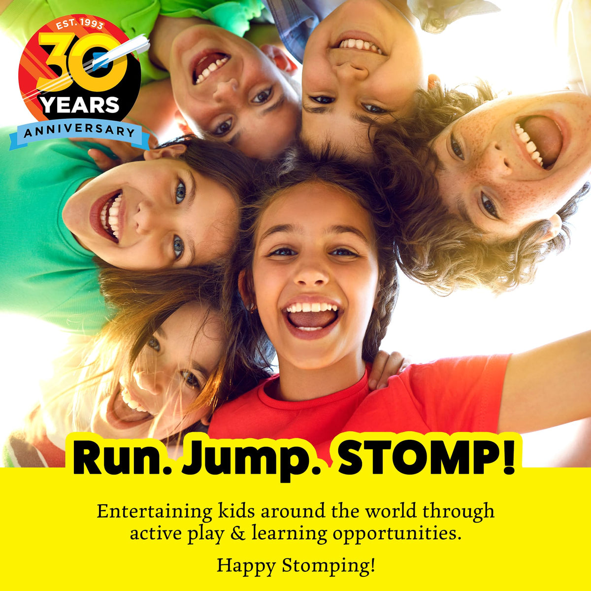 Stomp Rocket Jr Multi-Color Rocket Launcher for Kids, 8 Rockets