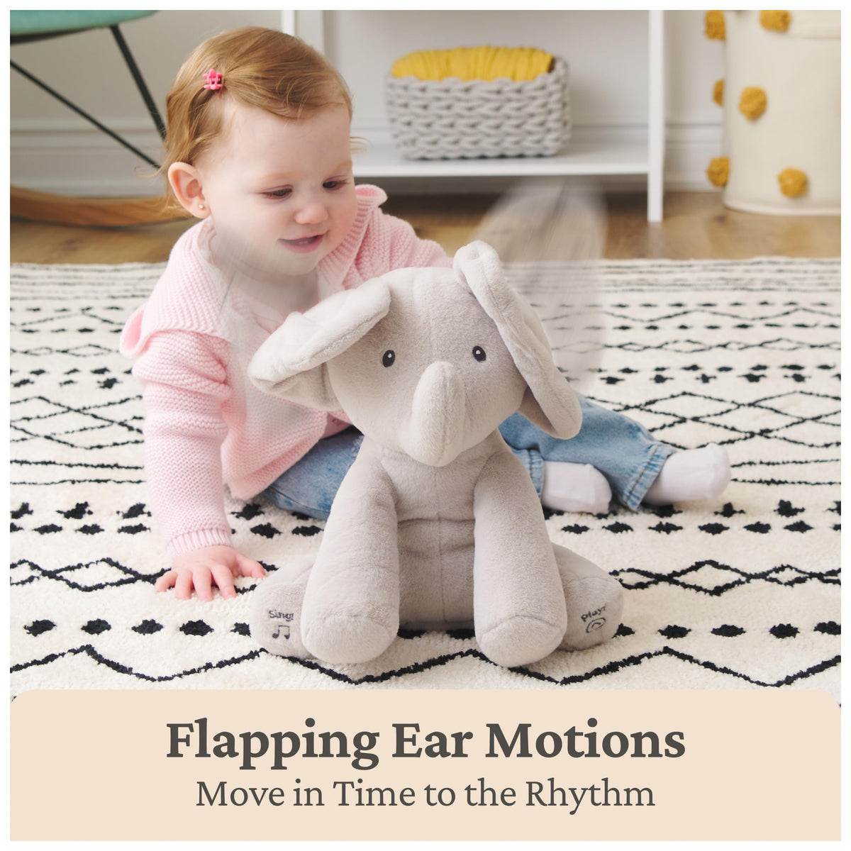 GUND Baby Peeki Puppy 12-Inch Interactive Animated Musical Plush for Babies