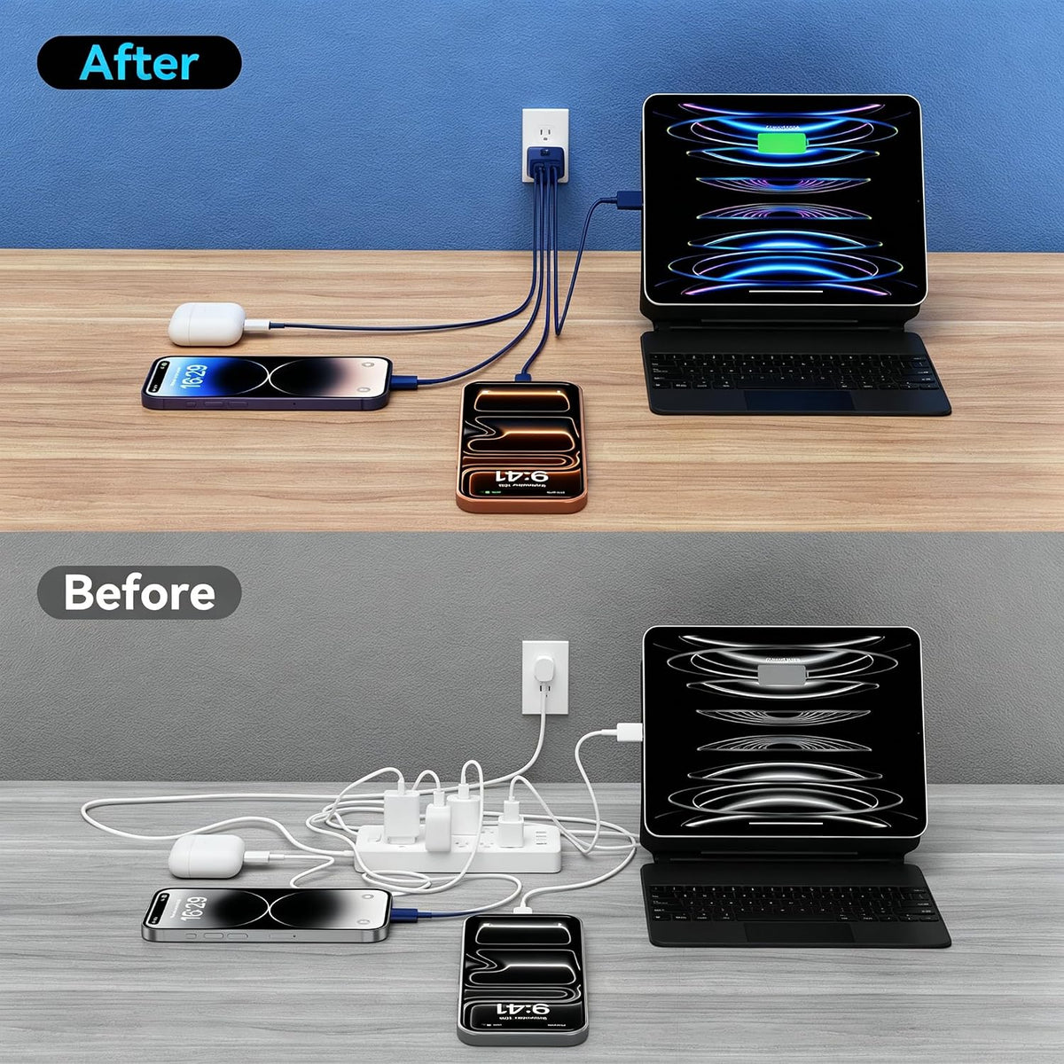 USB C Charger Block Multiple Ports Wall Charger Fast Phone Charging Blocks