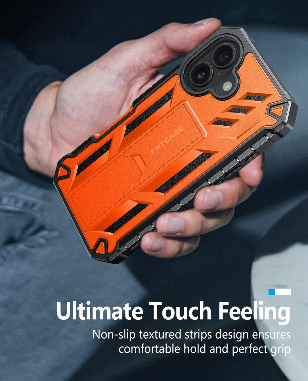 FNTCASE for iPhone 16 Case, with Belt Clip, with Built-in Screen Protector