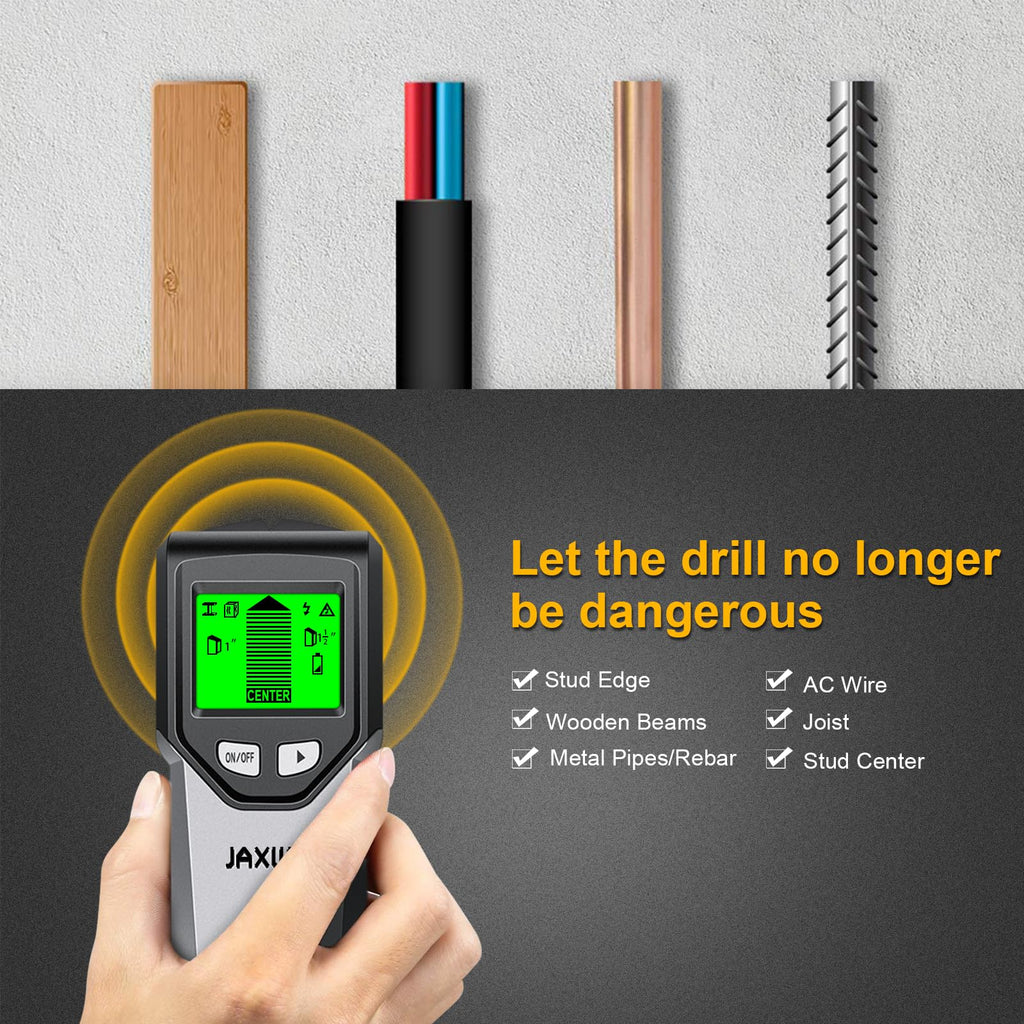 Stud Finder, Upgranded Wood and Metal Stud Detector, Live Wire Detection