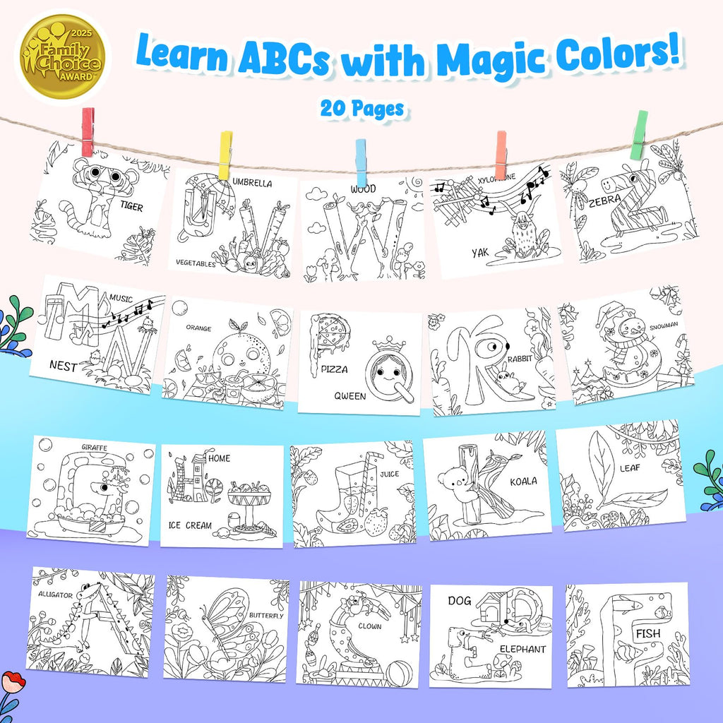 JoyCat Paint with Water Coloring Books for Toddlers (Magical Pony)