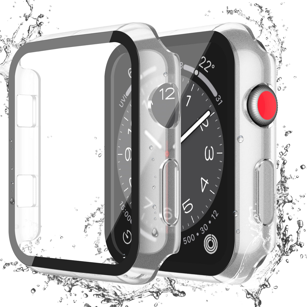Misxi 2-Pack Waterproof Case for 41mm Apple Watch Series 9/8/7