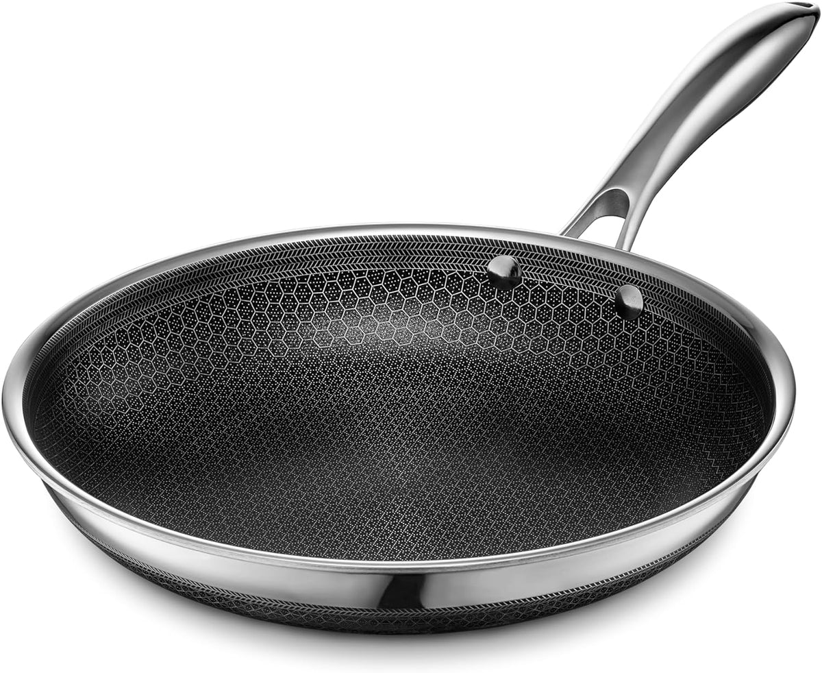 HexClad 10" Hybrid Nonstick Frying Pan, Dishwasher & Induction Safe
