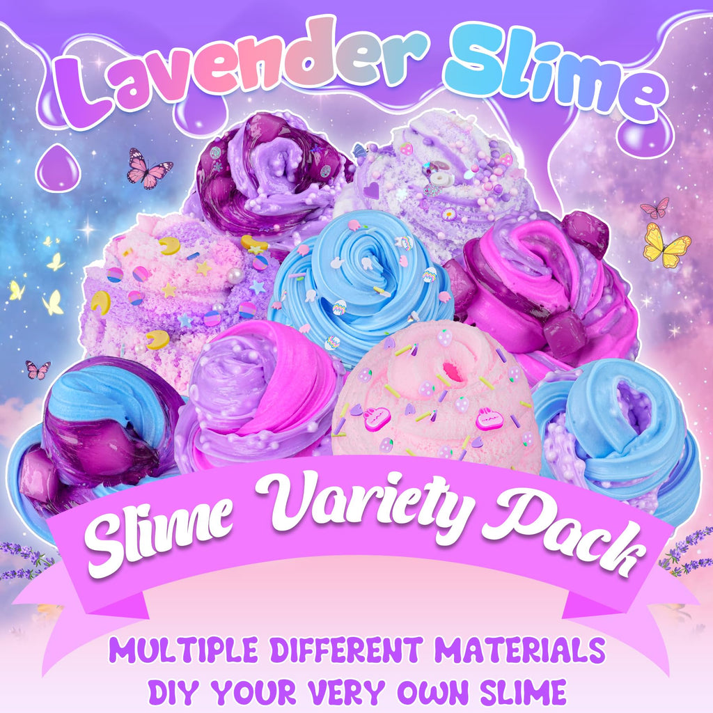 6-Pack Pink Slime Kit for Girls, Cloud Butter Squishy Birthday Gift Set