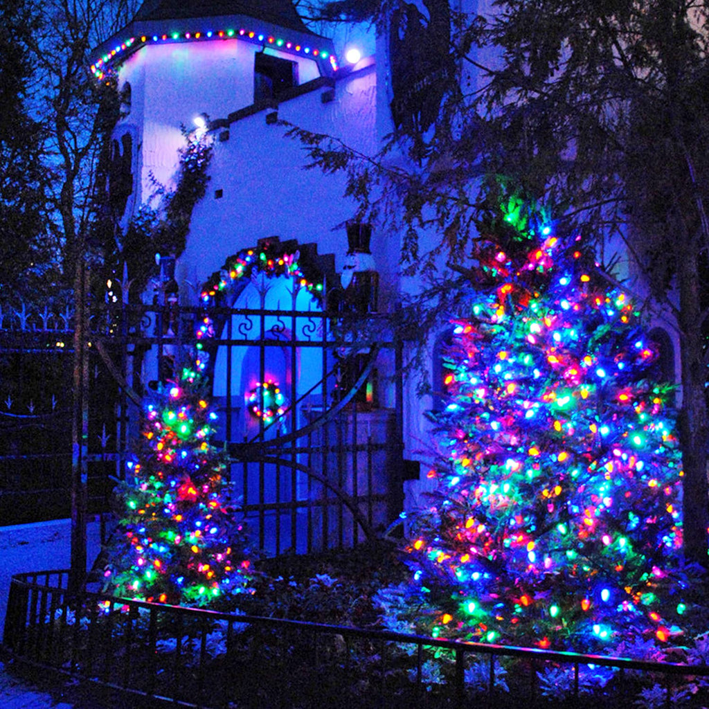 JMEXSUSS 100 LED Orange & Purple Halloween Lights Plug in