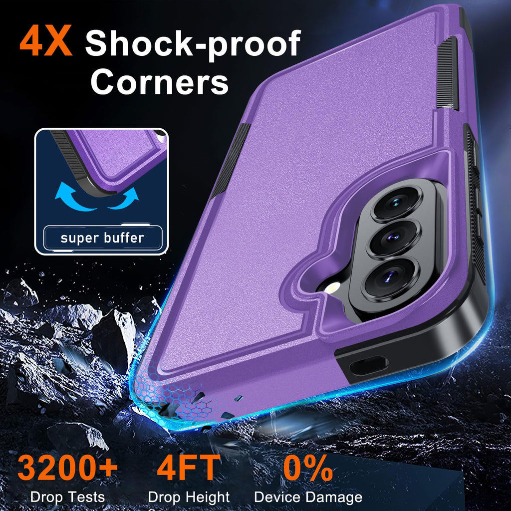 Case for Samsung Galaxy A36/A56/A27,Full Body Heavy Duty Cover,Black Matte
