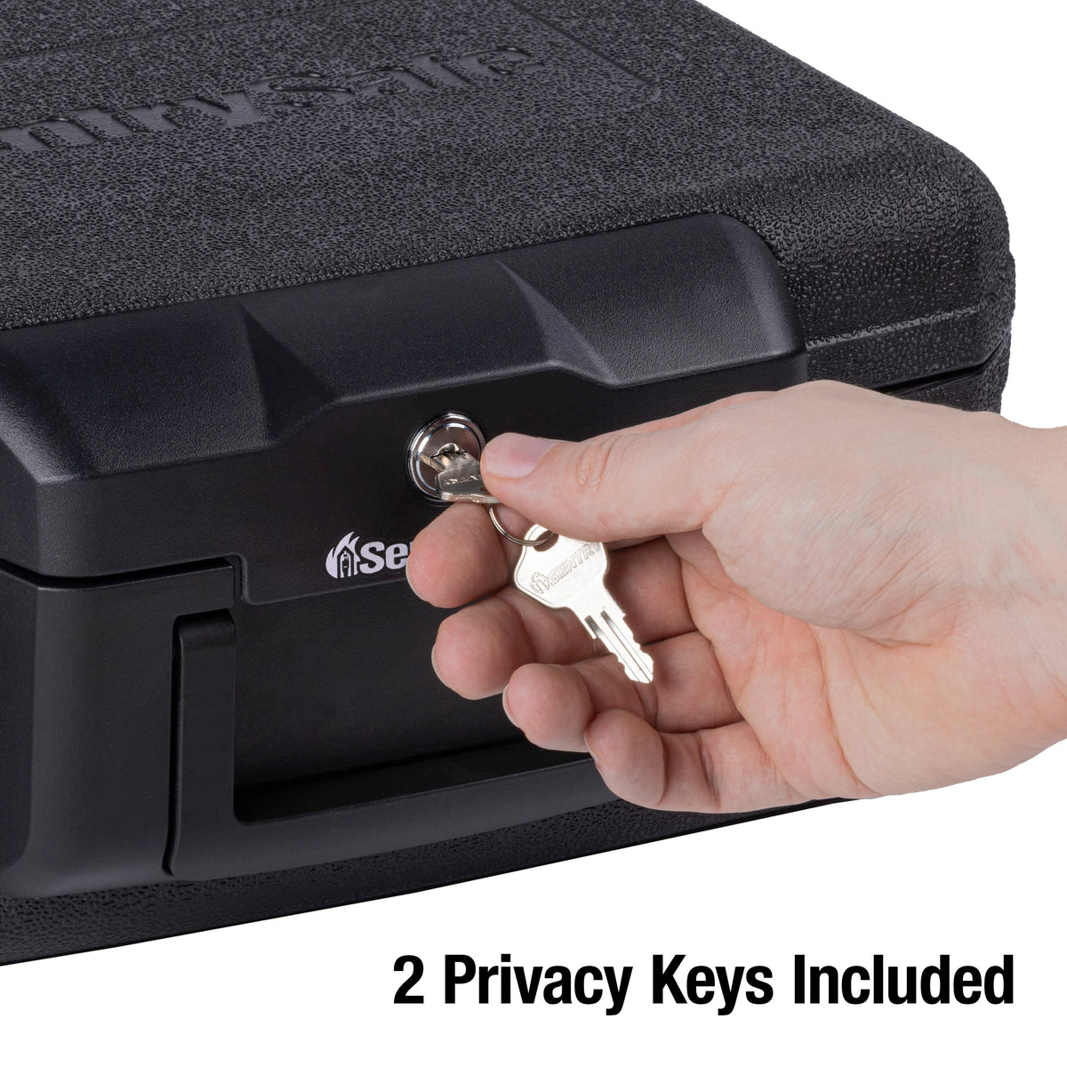 SentrySafe Fireproof Safe Box with Key Lock, Chest Safe with Carrying Handle to Secure Money, Jewelry, Documents, 0.25 Cubic Feet, 6.3 x 15.3 x 12.1 Inches, 1160