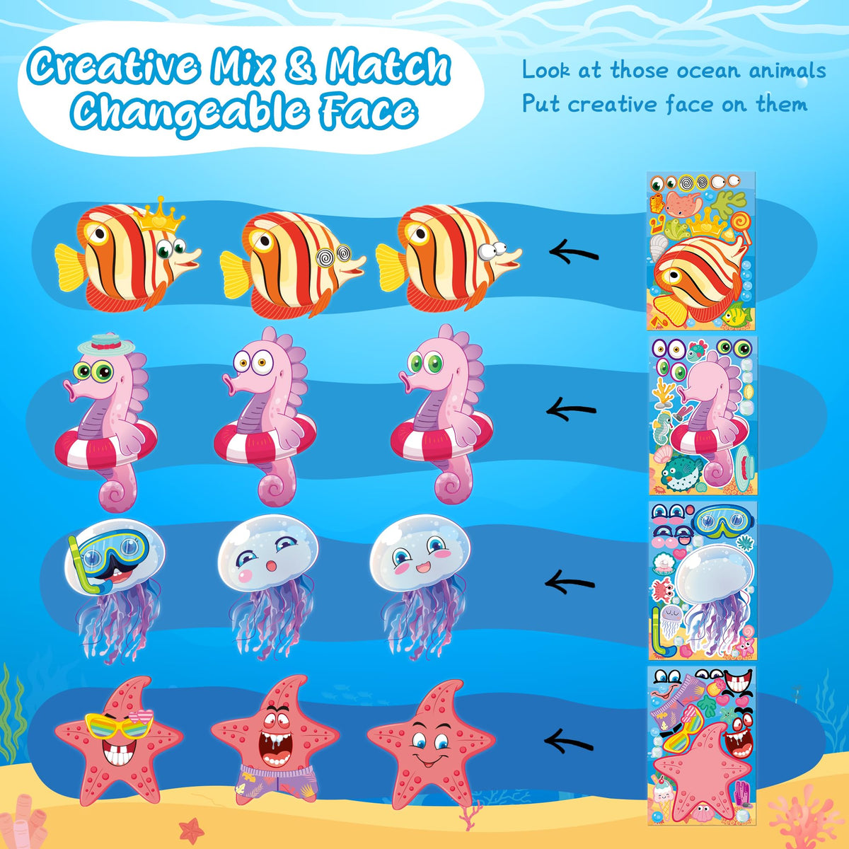 Stickers for Kids Toddler Party Favors Crafts - 48 Sheets