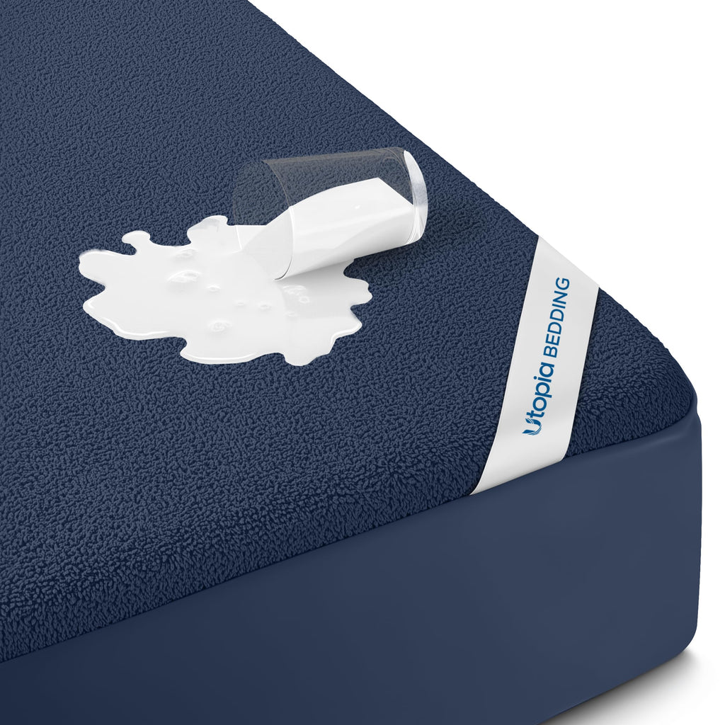 Waterproof Twin Size Mattress Protector fits upto 15" deep Mattresses
