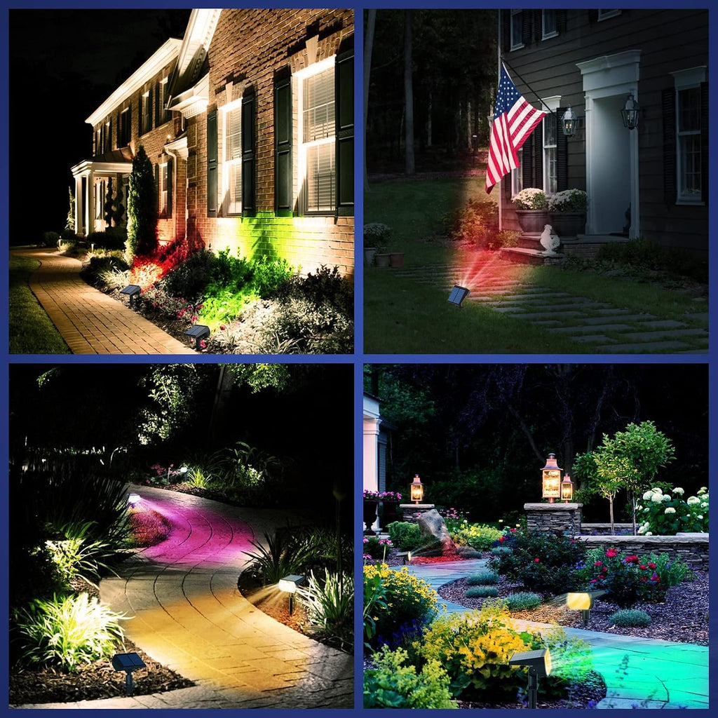 NYMPHY Solar Lights Outdoor Waterproof - 4 Pack (Warm White)