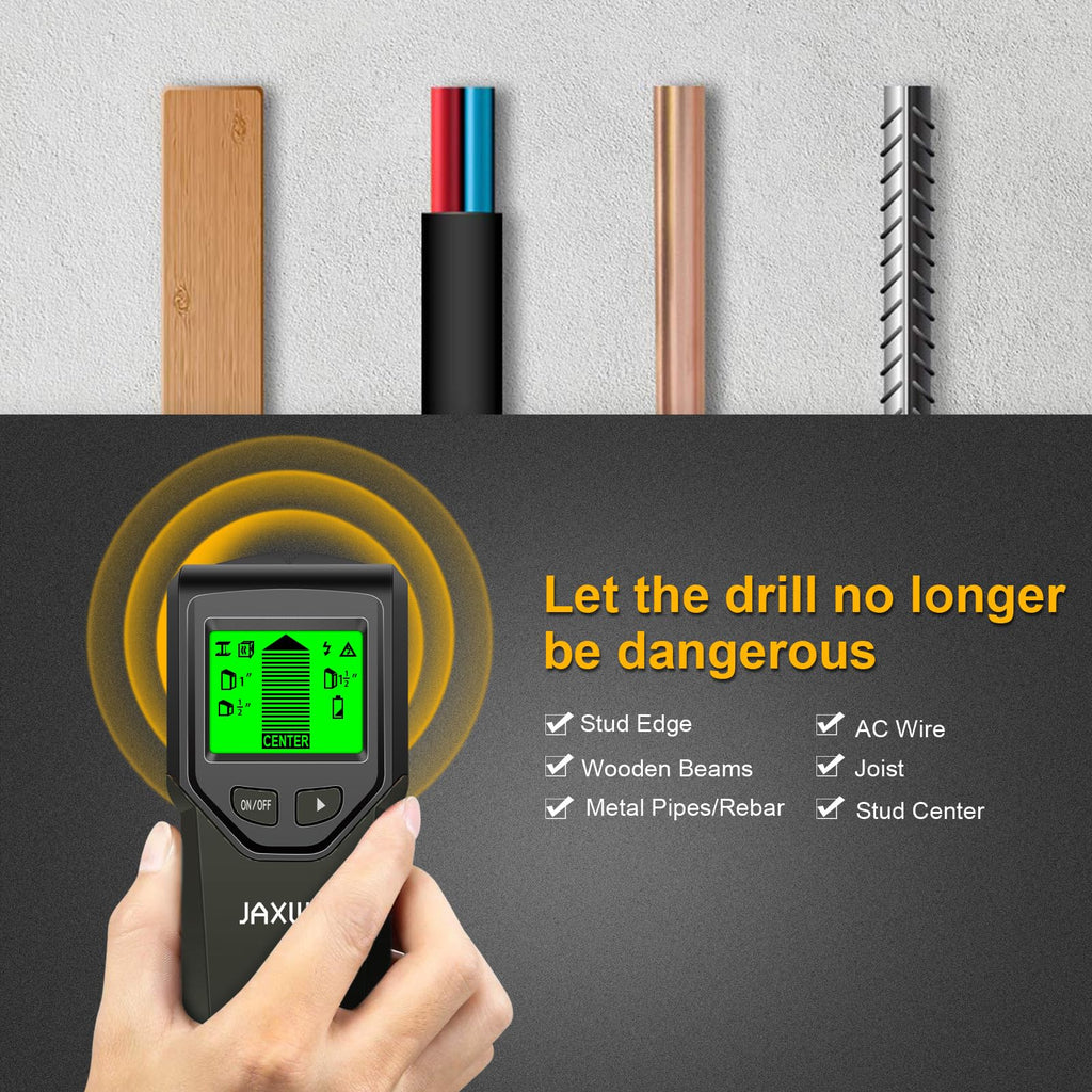 Stud Finder, Upgranded Wood and Metal Stud Detector, Live Wire Detection
