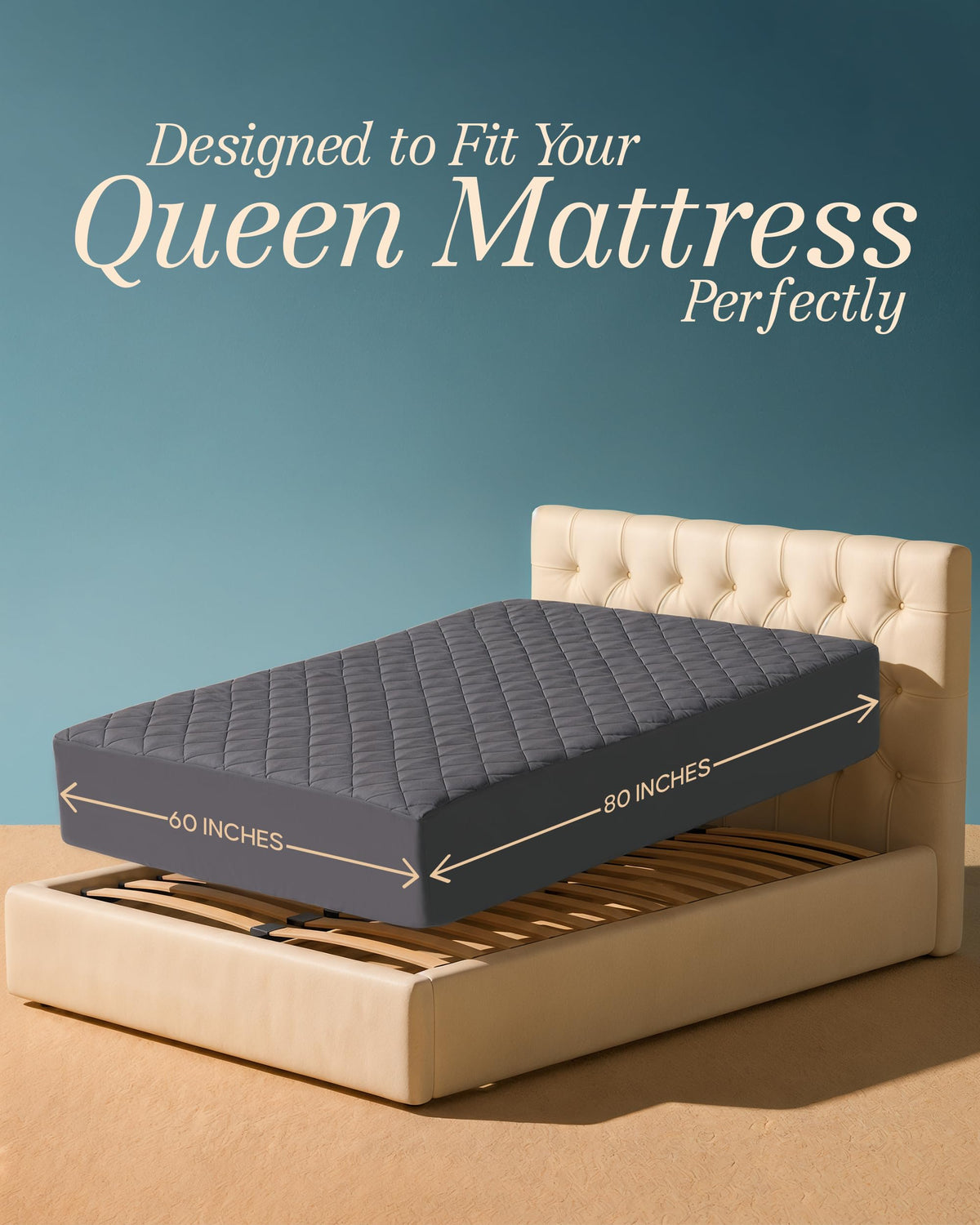 Twin Mattress Pad, Quilted Mattress Protector Topper fits 16" Deep Pocket