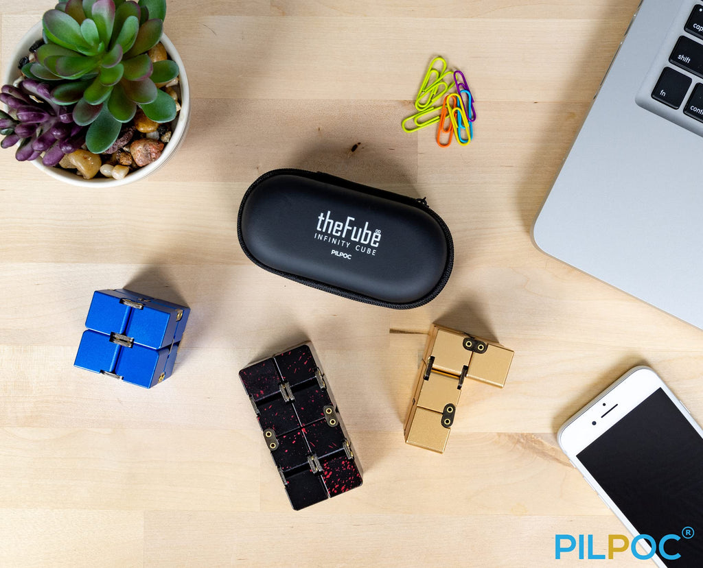 PILPOC theFube Fidget Cube Handy Anxiety Toys for Kids and Adults (Black)