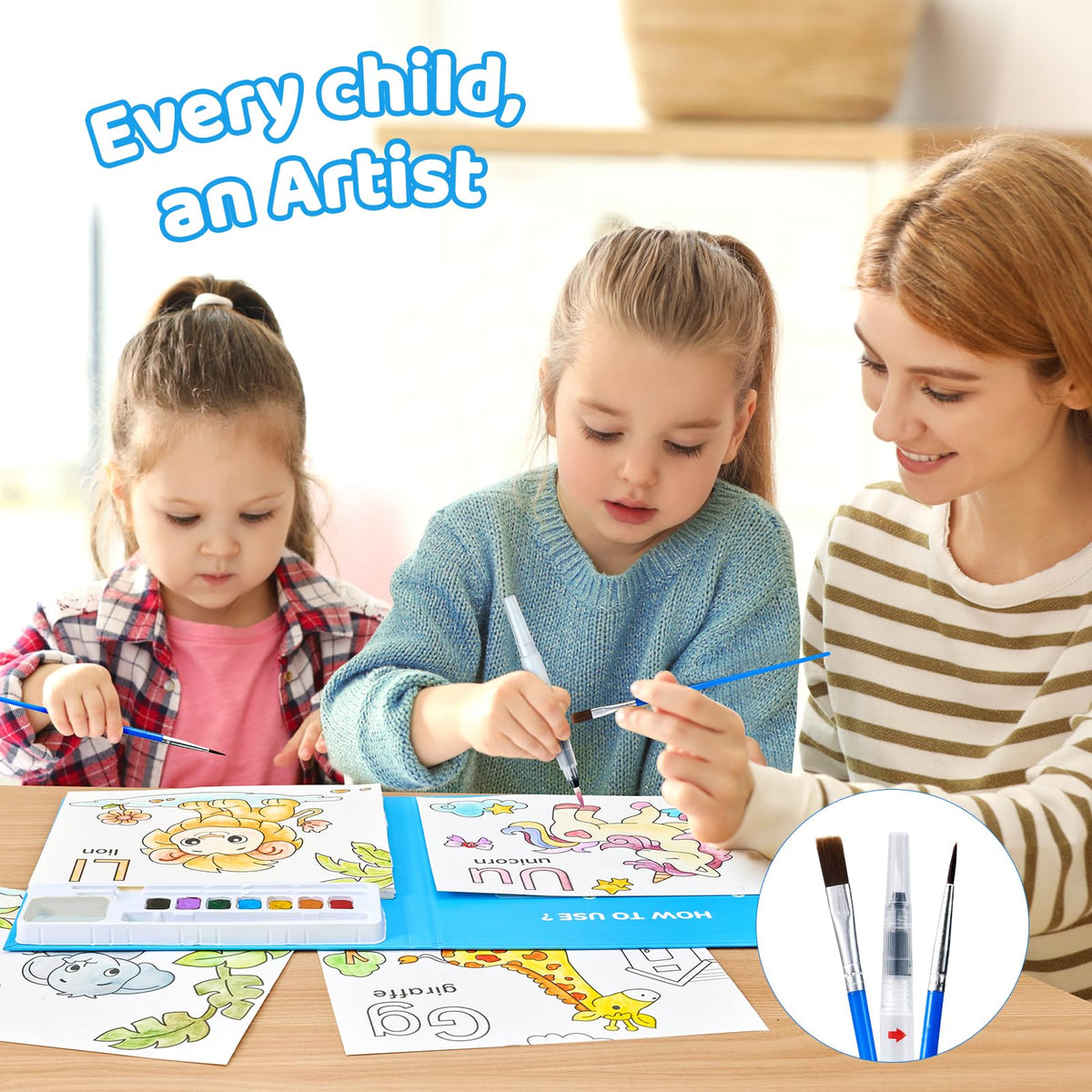 JoyCat Paint with Water Coloring Books for Toddlers (Magical Pony)