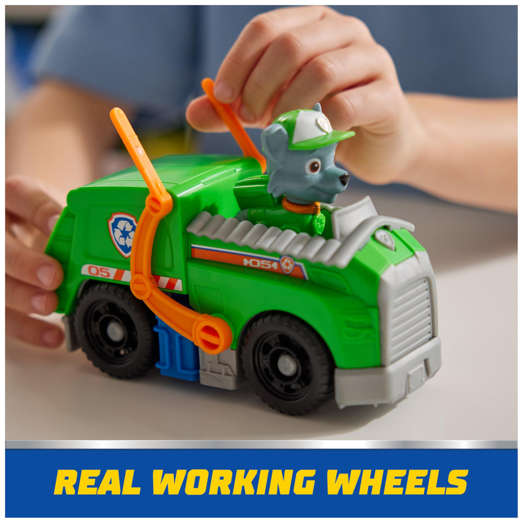 Paw Patrol, Rubble’s Bulldozer Toy Truck with Collectible Action Figure