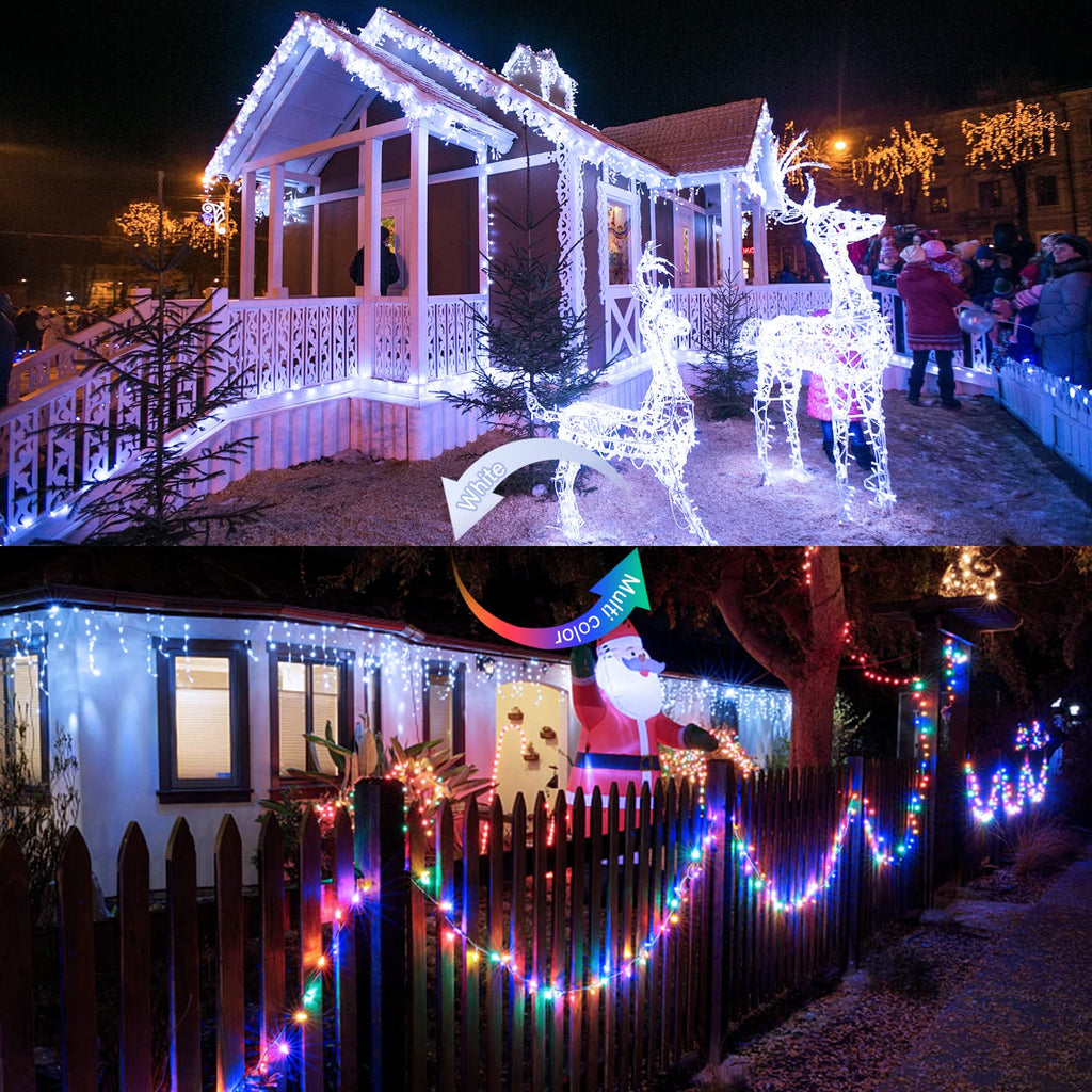 JMEXSUSS 100 LED Orange & Purple Halloween Lights Plug in