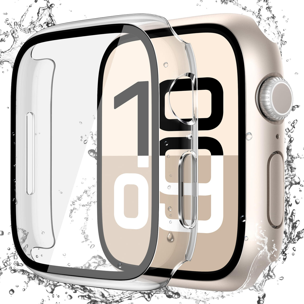 Misxi 2-Pack Waterproof Case for 41mm Apple Watch Series 9/8/7