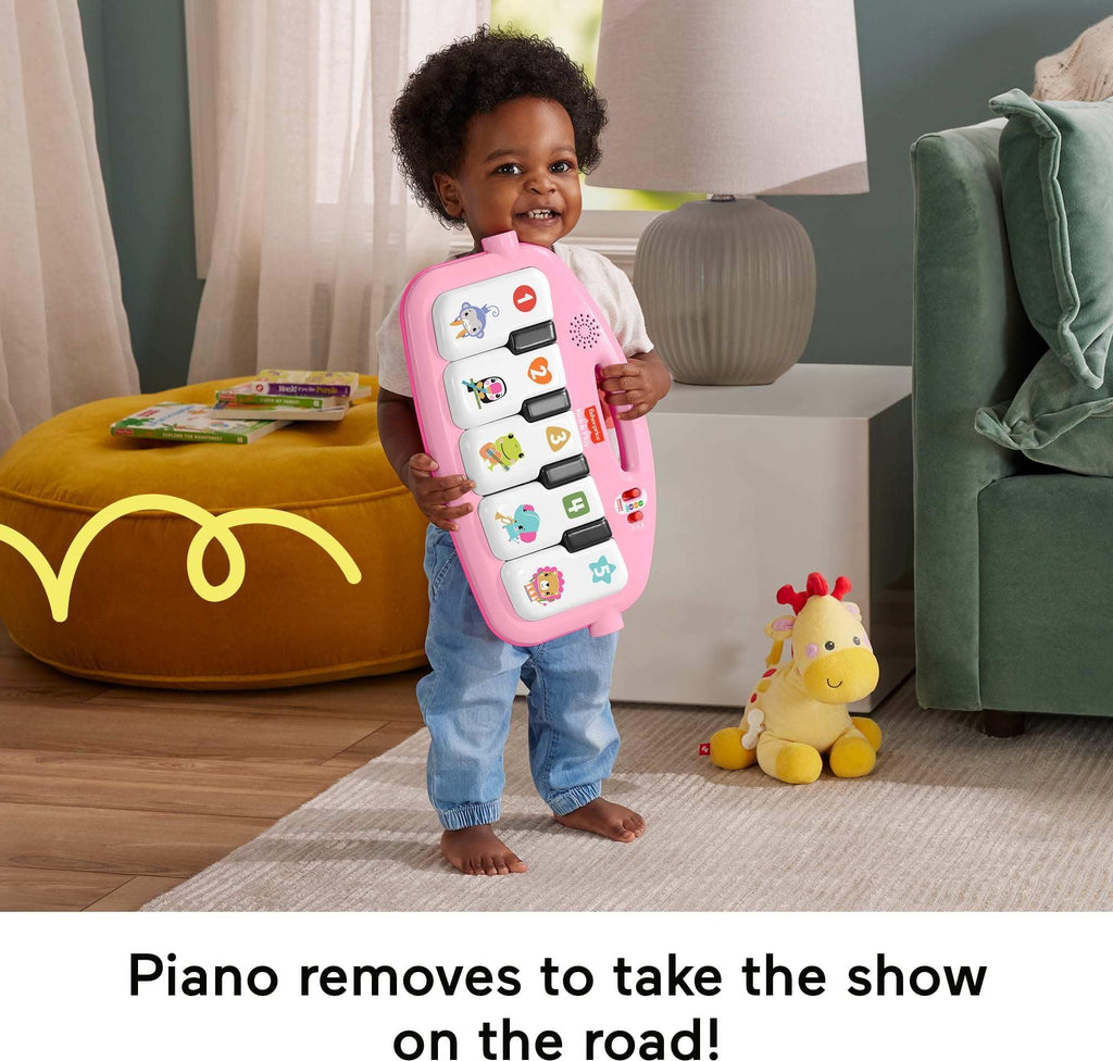 Fisher-Price Glow and Grow Kick & Play Piano Gym, Blue