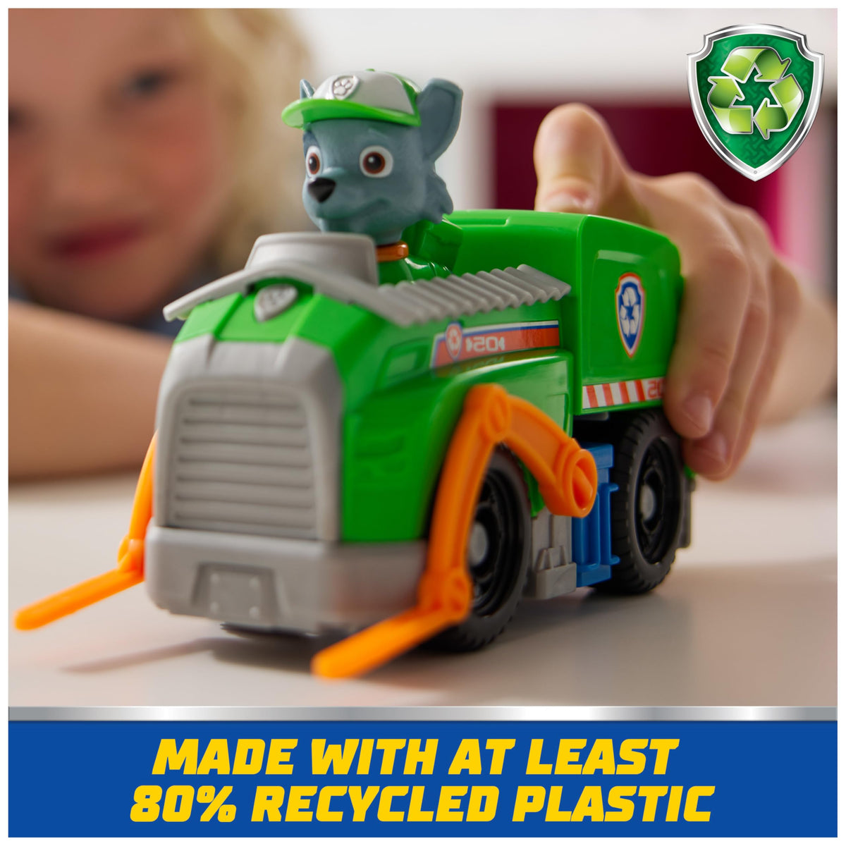Paw Patrol, Rubble’s Bulldozer Toy Truck with Collectible Action Figure