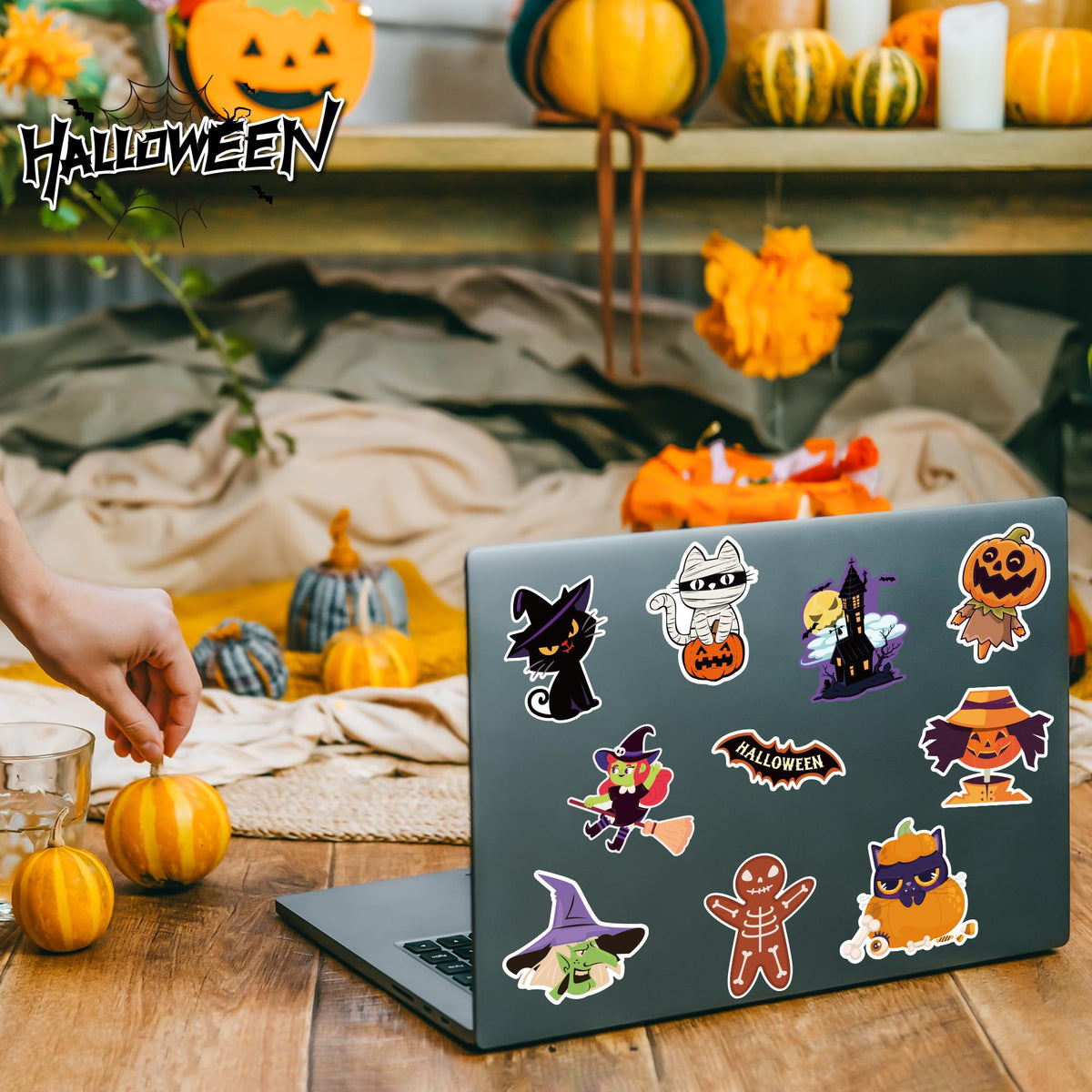 OHOME Fall Stickers | 100 PCS Thanksgiving Stickers for Kids - Vinyl Thanksgiving Games Toys Gifts Activities Essentials Party Favors Supplies - Friendsgiving Crafts Bulk for Classroom Home
