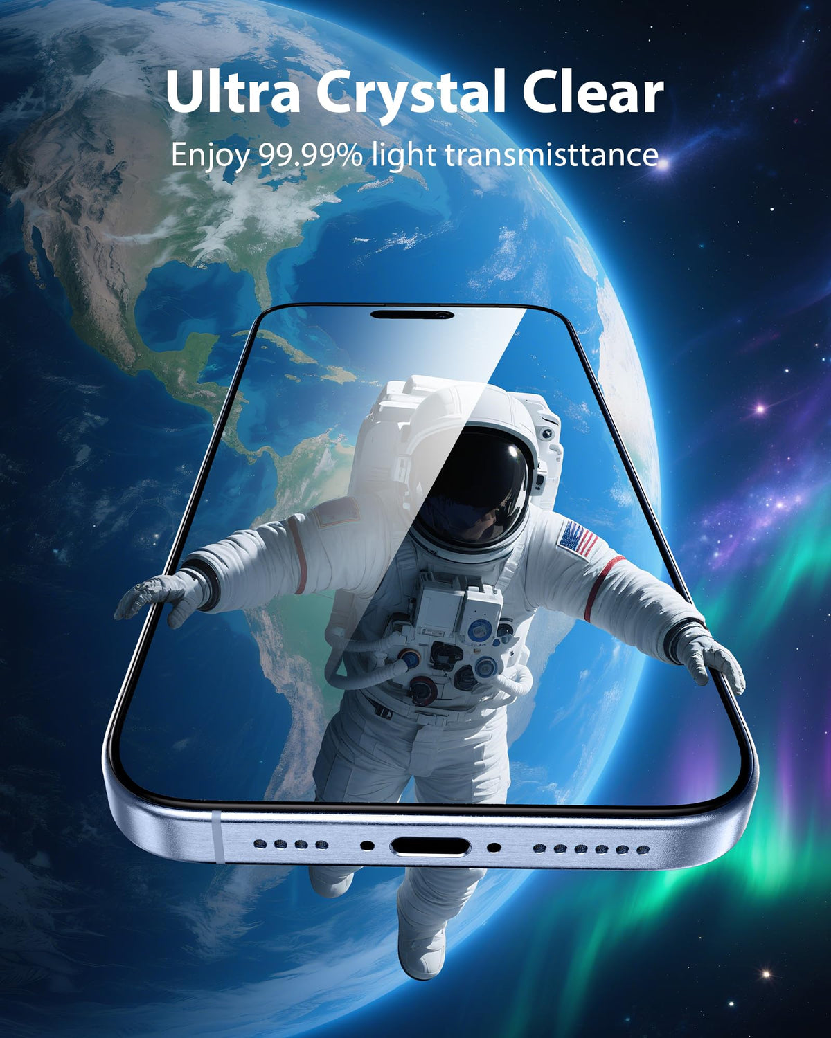 Mkeke Screen Protector for iPhone 17 Pro, 3 Pack 9H+ Tempered Glass
