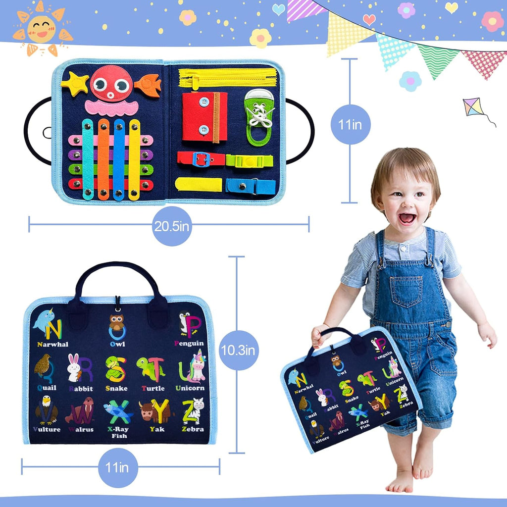 Gojmzo Busy Board Montessori Toys for Toddler Boy Girl Gifts Busy Book
