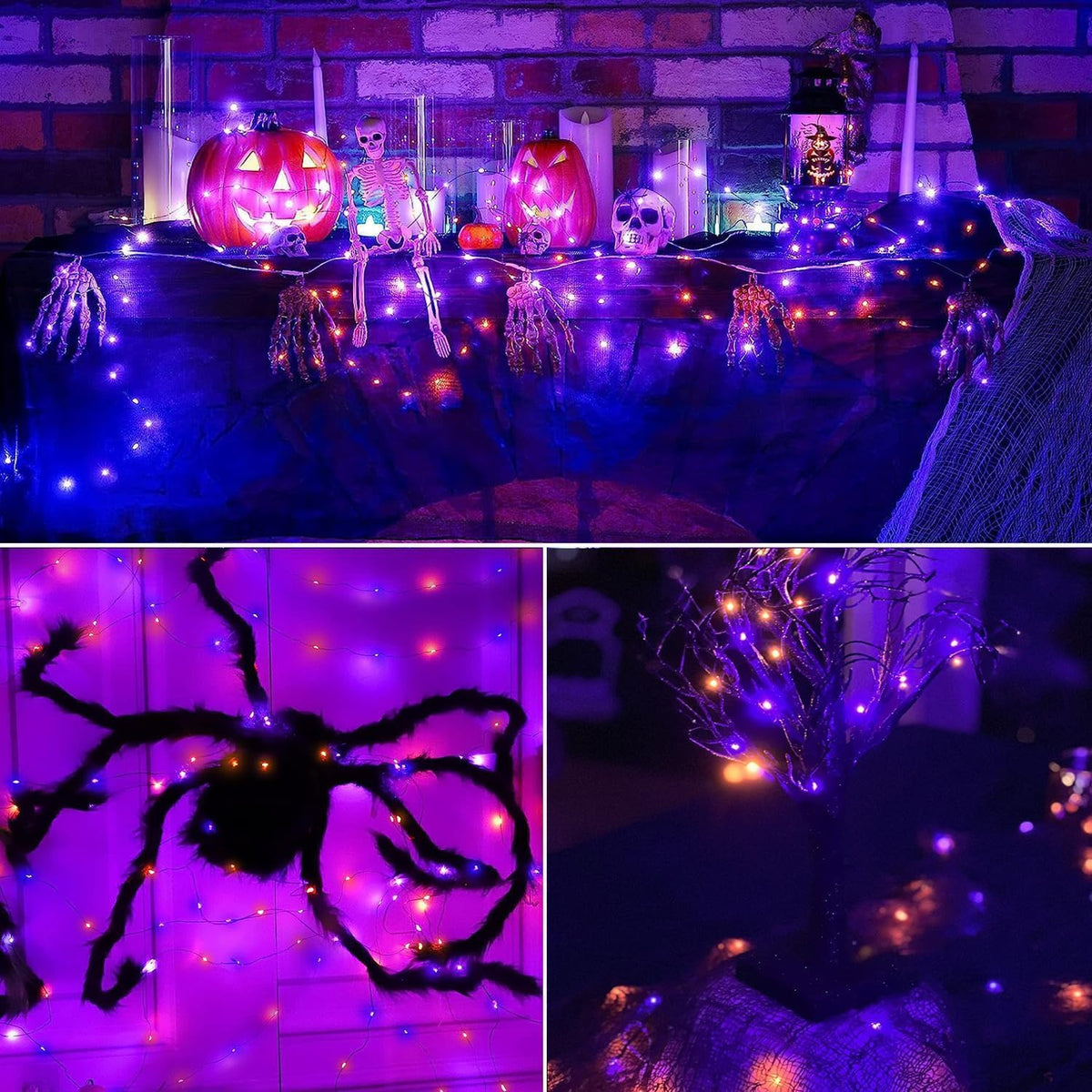Joomer Solar Fairy Lights, 2-Pack Total 80FT 240LED String Lights, White