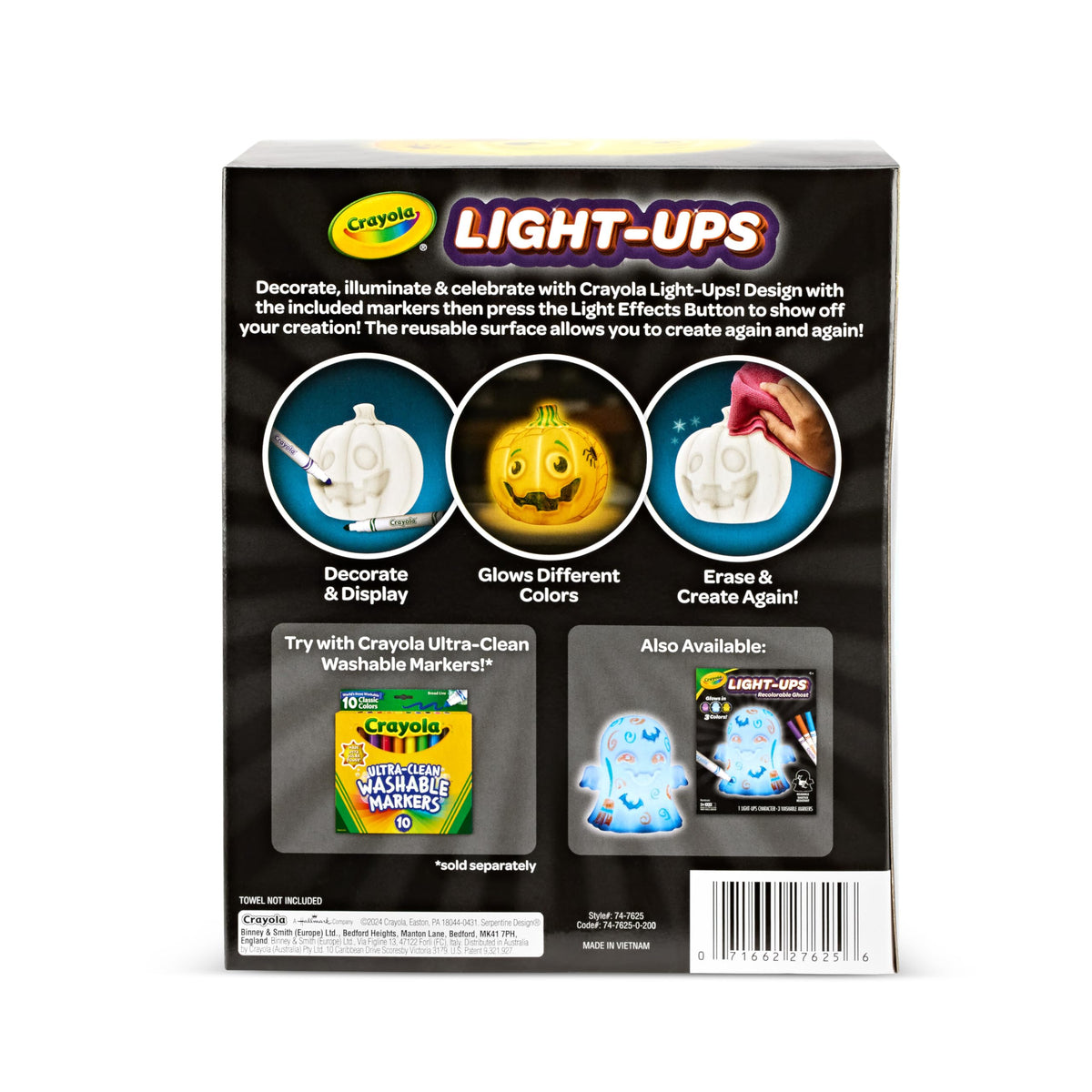 Crayola Light-Ups Ghost, Reusable Coloring Light Up Halloween Toy for Kids