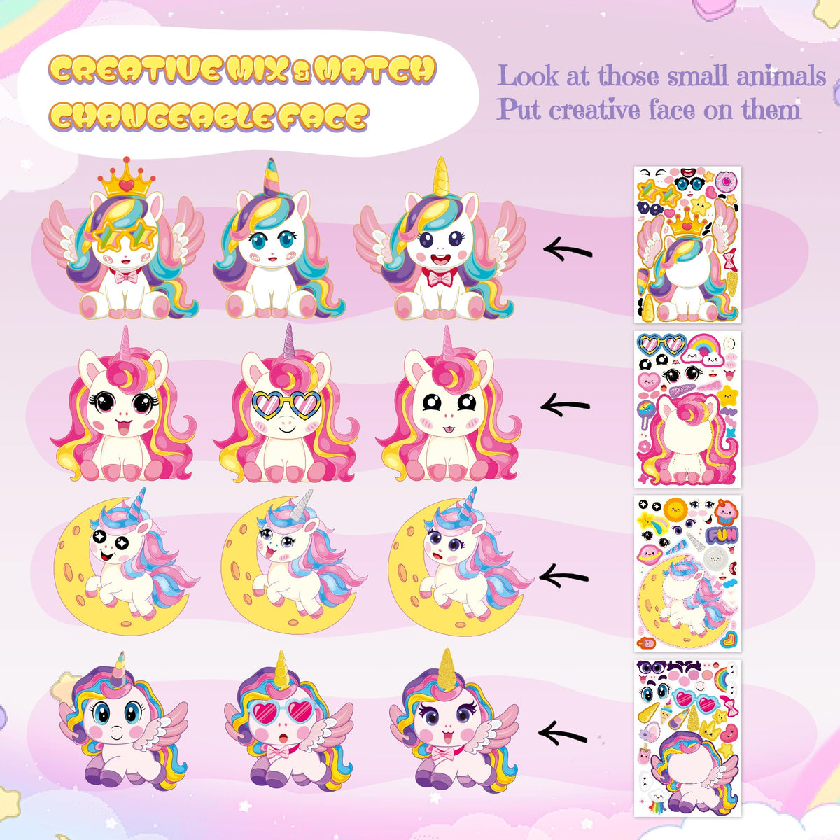 Stickers for Kids Toddler Party Favors Crafts - 48 Sheets