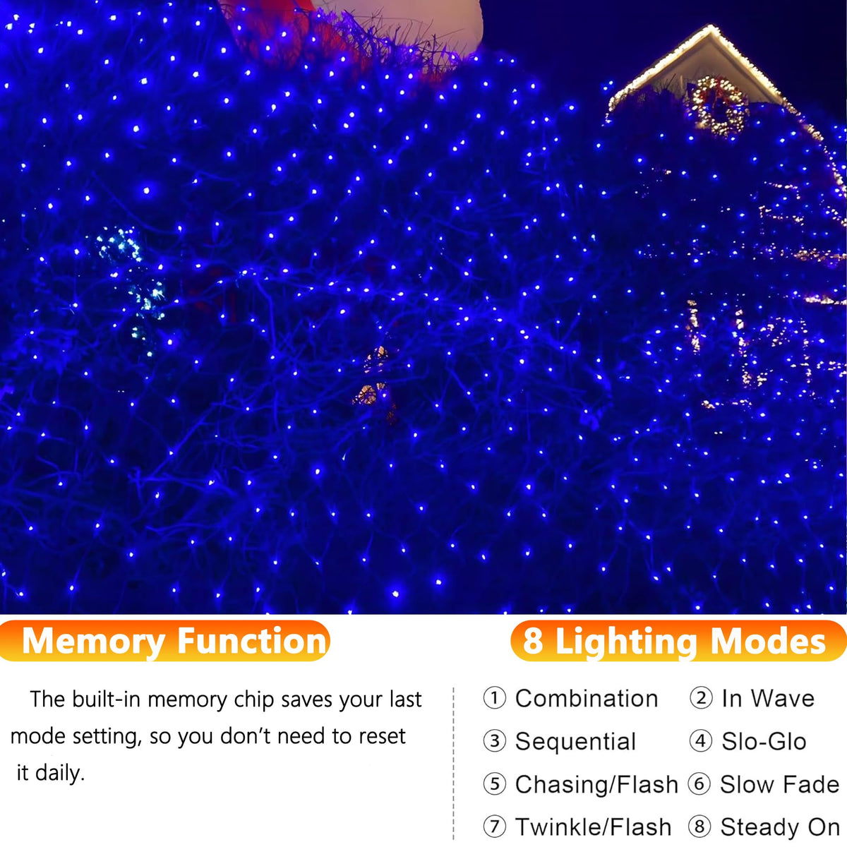 Joomer Solar Fairy Lights, 2-Pack Total 80FT 240LED String Lights, White
