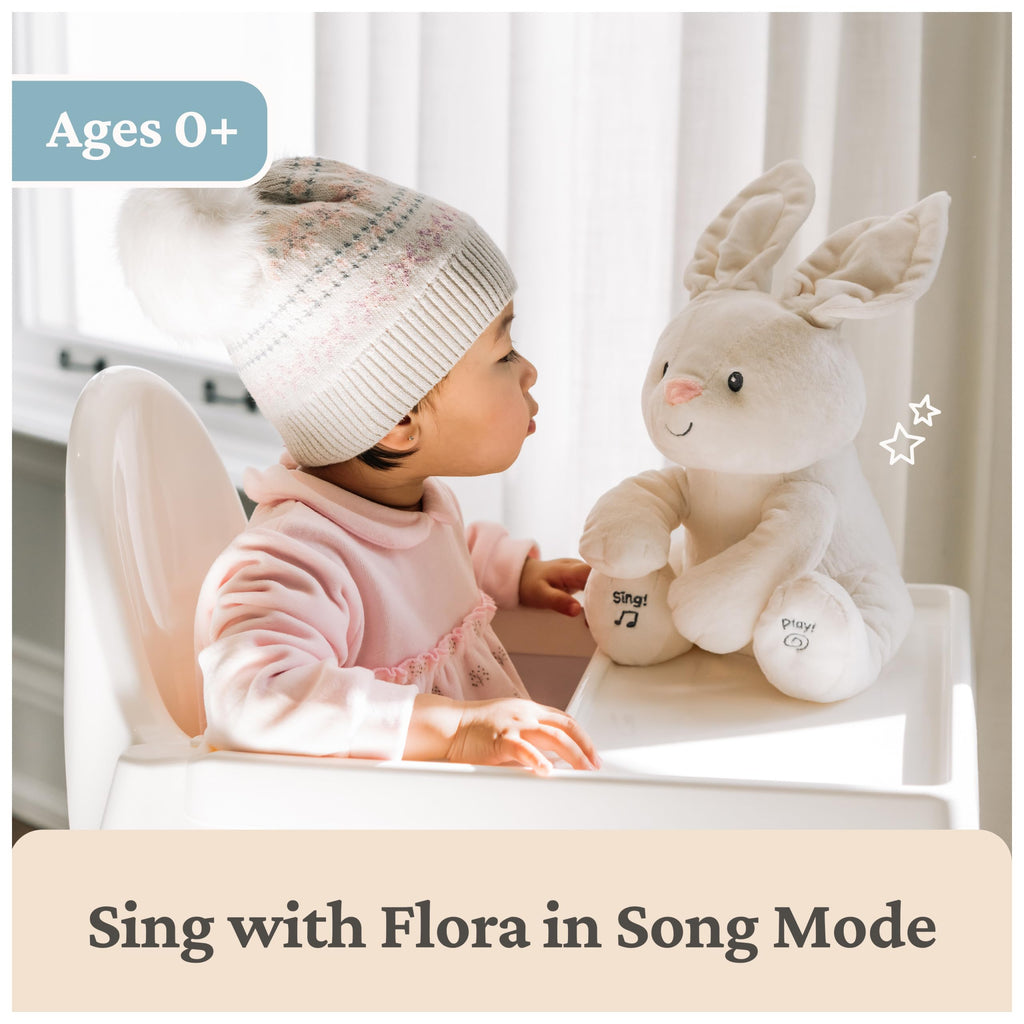GUND Baby Peeki Puppy 12-Inch Interactive Animated Musical Plush for Babies