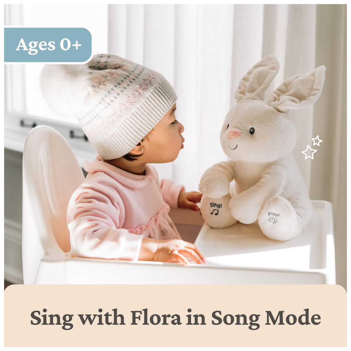 GUND Baby Peeki Puppy 12-Inch Interactive Animated Musical Plush for Babies