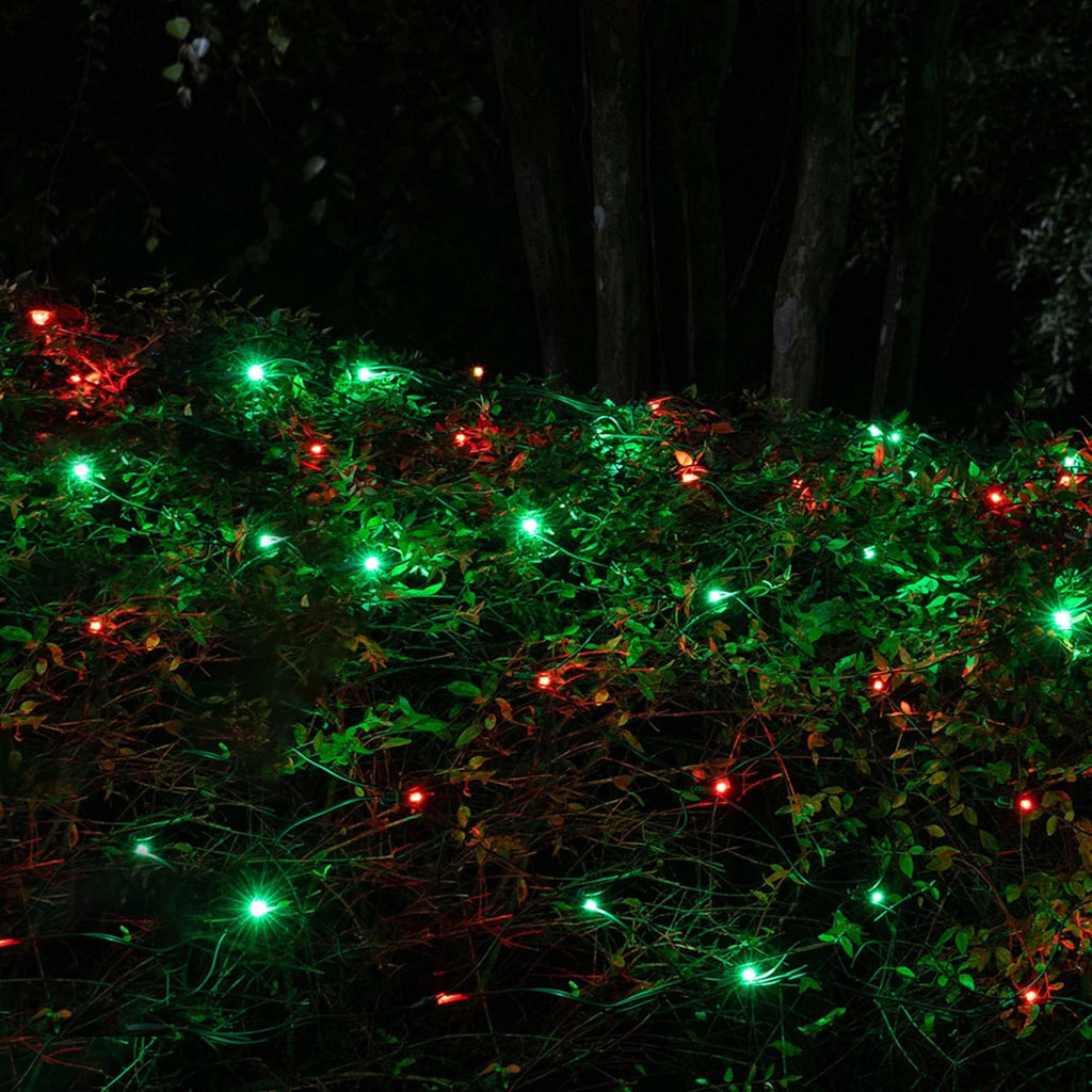 DAZZLE BRIGHT Halloween 300 LED String Lights, 100FT String Lights with 8 Lighting Modes, Halloween Decorations for Party Carnival Supplies, Outdoor Yard Garden Decor (Purple & Orange)