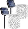 Joomer Solar Fairy Lights, 2-Pack Total 80FT 240LED String Lights, White