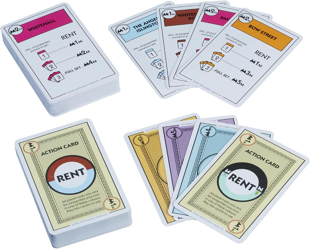 Monopoly Deal Card Game | Quick-Playing Card Game | Fun Games for Families and Kids | Ages 8 and Up | 2 to 5 Players | 15 Mins. | Travel Games