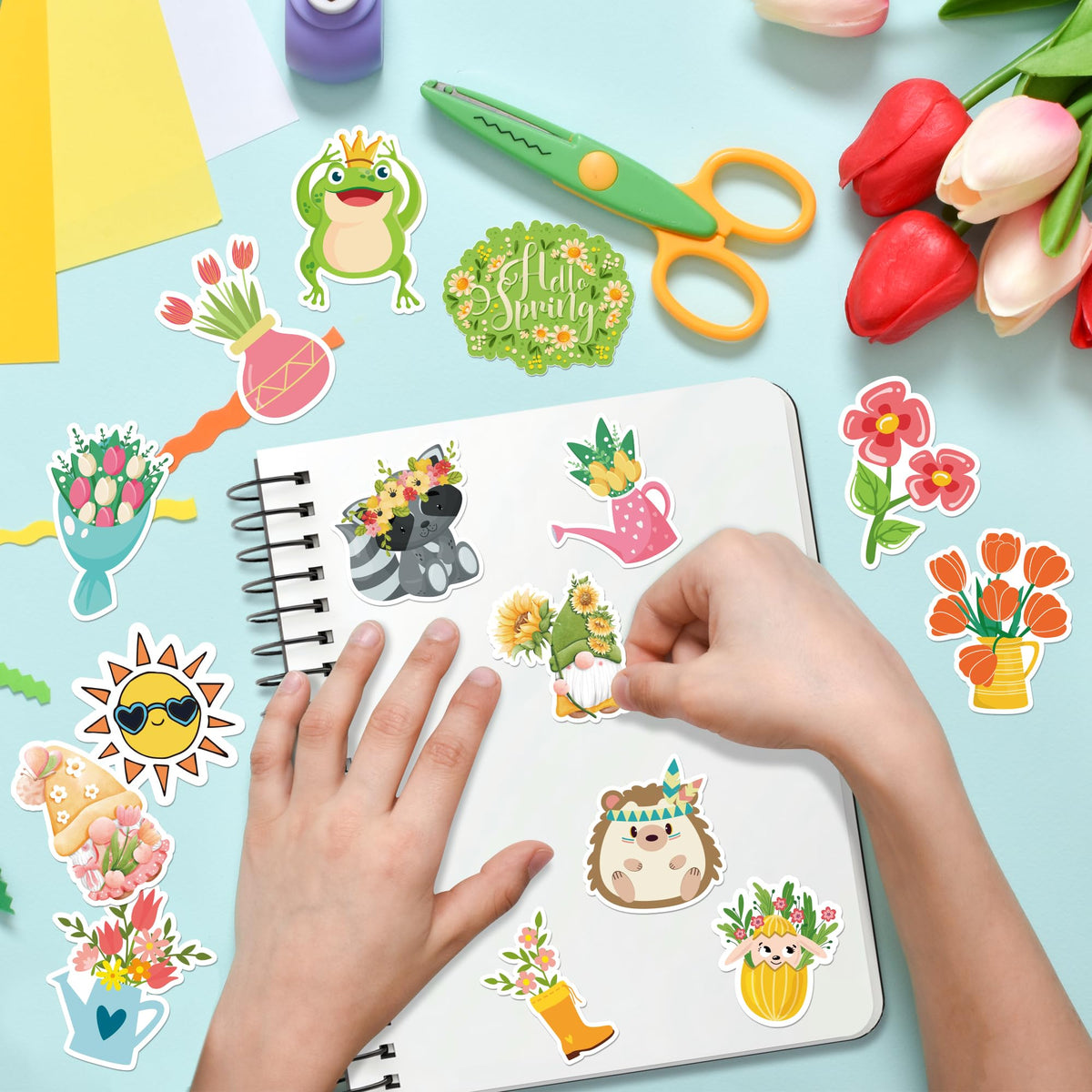 OHOME Fall Stickers | 100 PCS Thanksgiving Stickers for Kids - Vinyl Thanksgiving Games Toys Gifts Activities Essentials Party Favors Supplies - Friendsgiving Crafts Bulk for Classroom Home