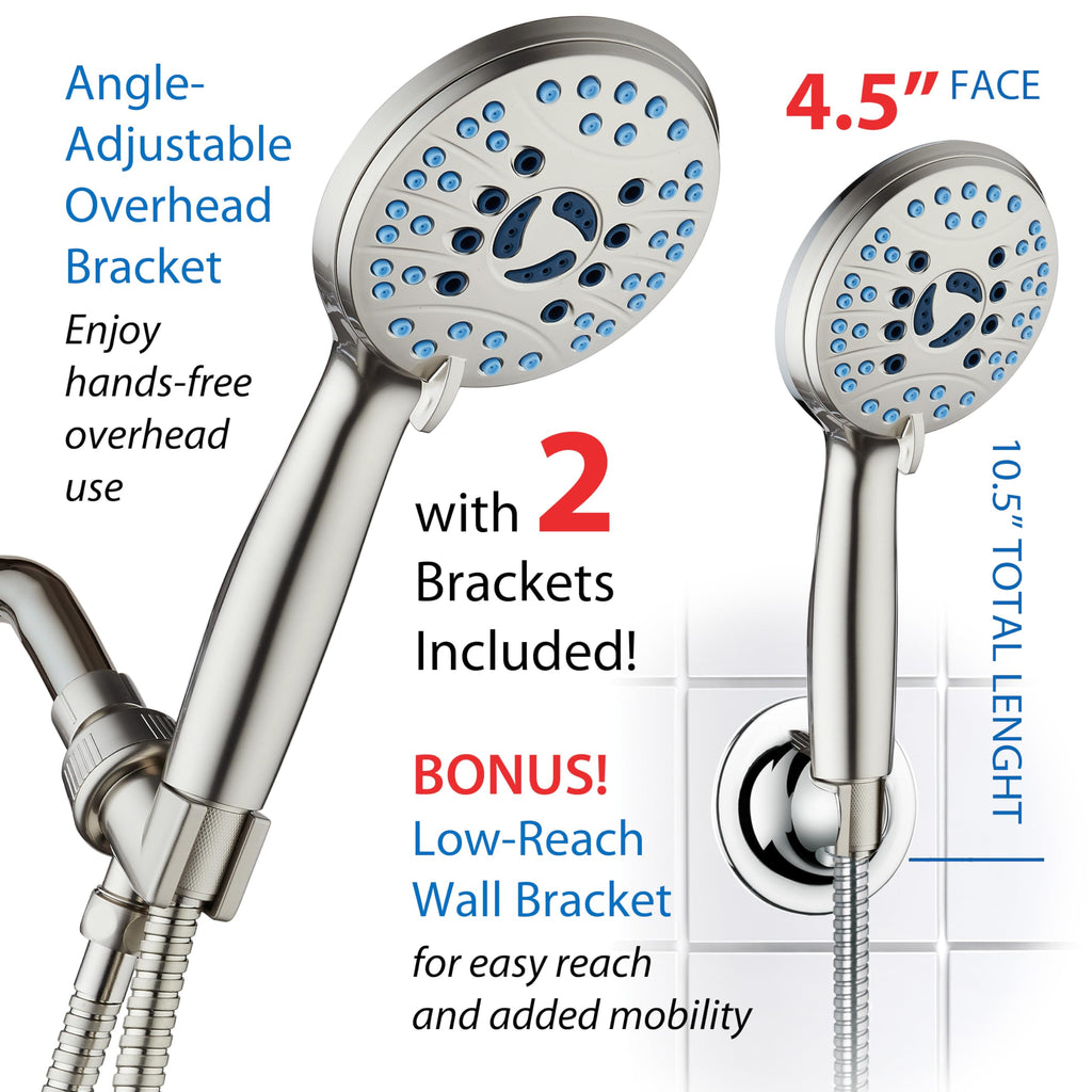 AquaCare 8-mode High Pressure Handheld Shower Head with 2-mode Power Wash