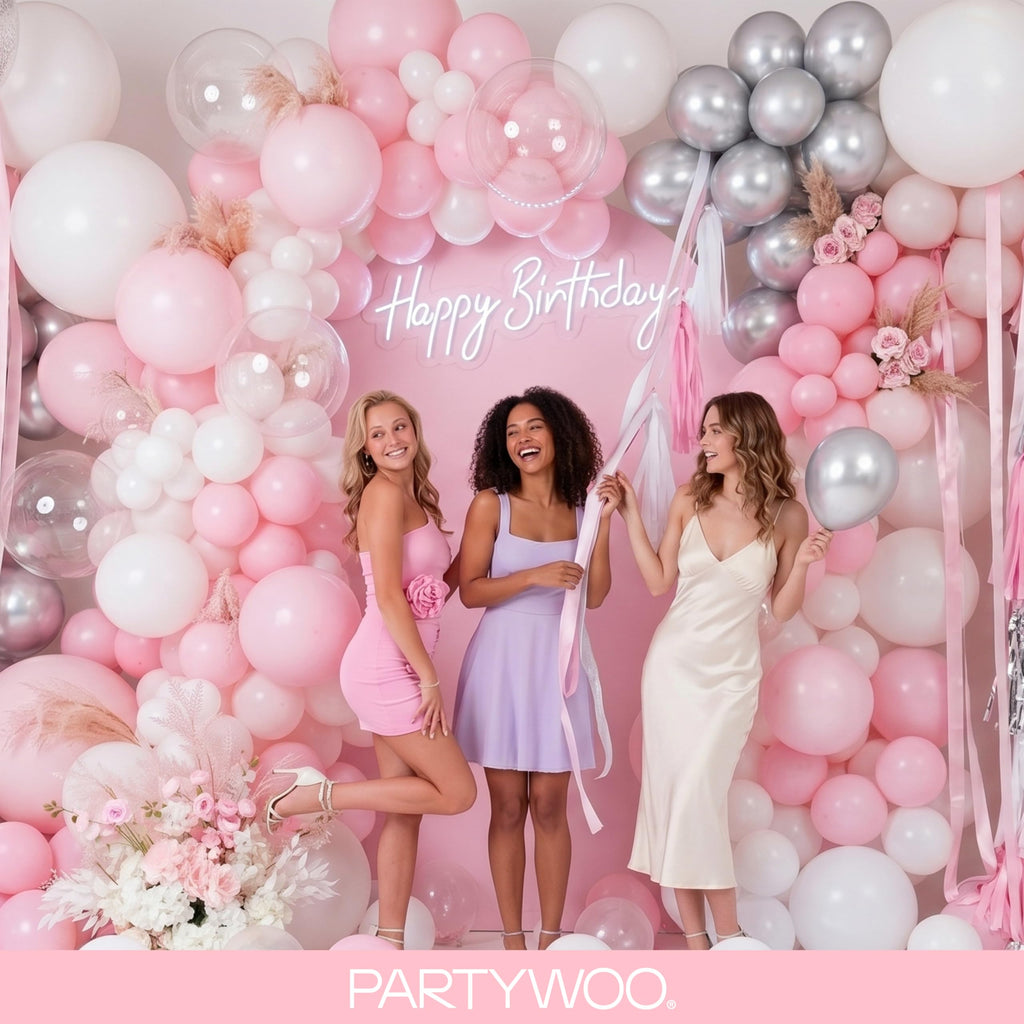 PartyWoo Lavender Balloons 127pcs Light Pastel Purple Lilac Different Sizes