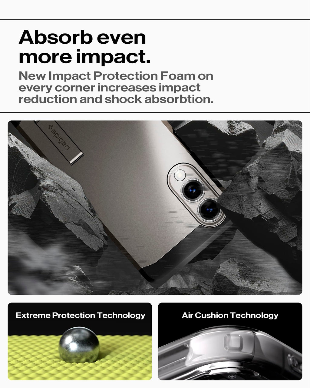 Spigen for Galaxy S25 Plus Case, Tough Armor MagFit [Kickstand] [Compatible with MagSafe] [Military-Grade Protection] - Black