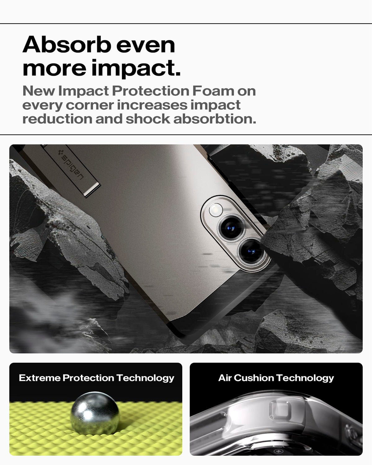 Spigen for Galaxy S25 Plus Case, Tough Armor MagFit [Kickstand] [Compatible with MagSafe] [Military-Grade Protection] - Black