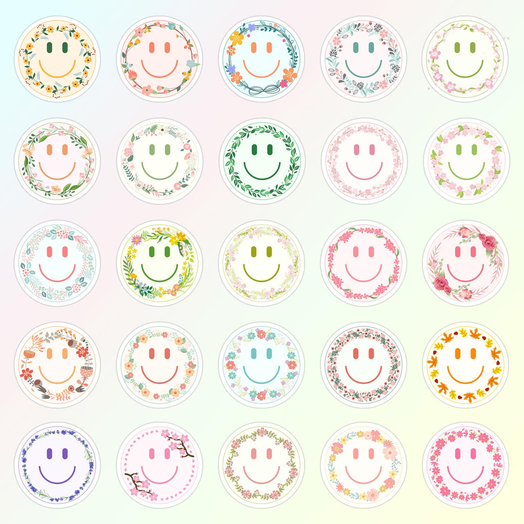 100PCS Smile Neon Stickers