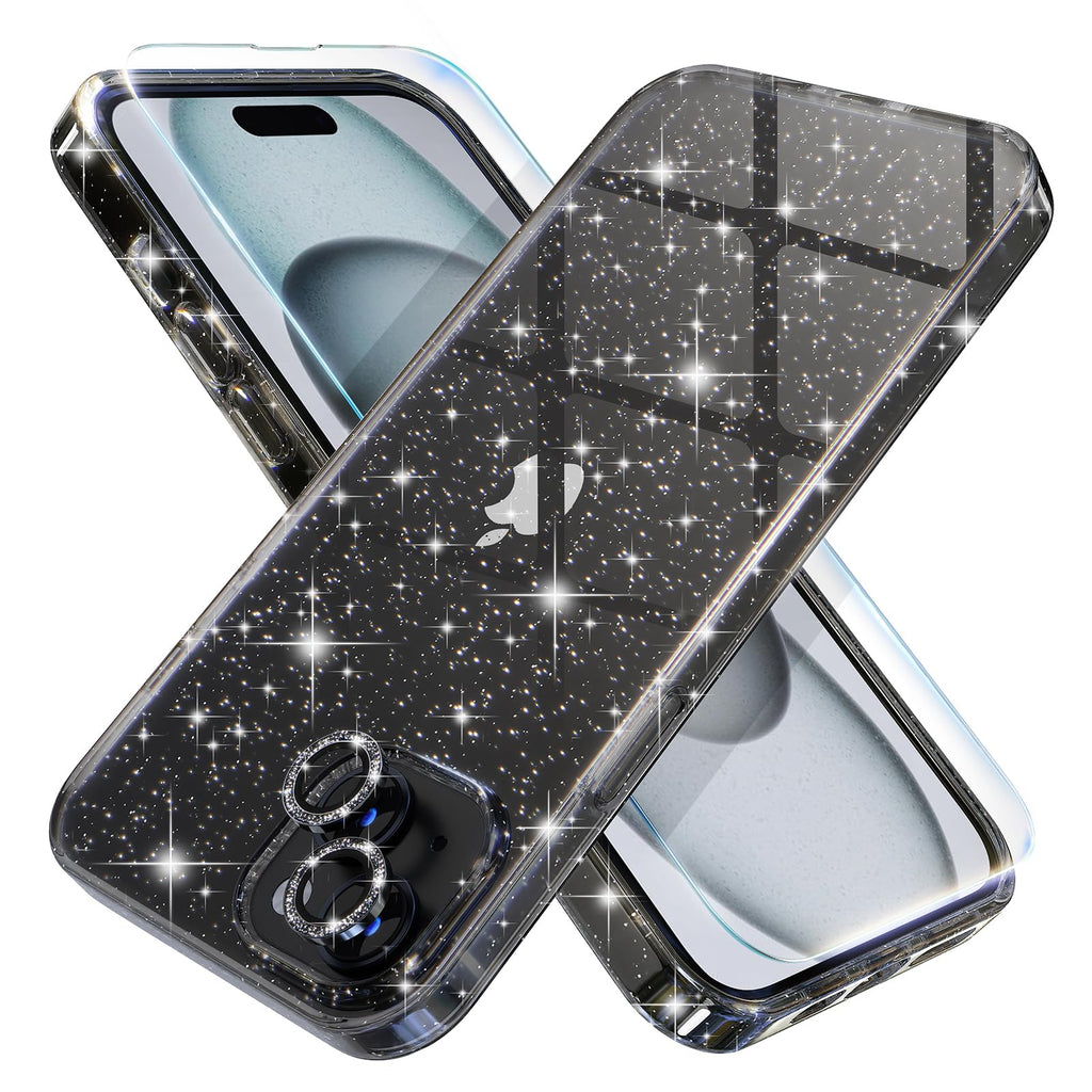Choiche for iPhone 18 Pro Max Case Clear Women Girly (Glitter Clear)