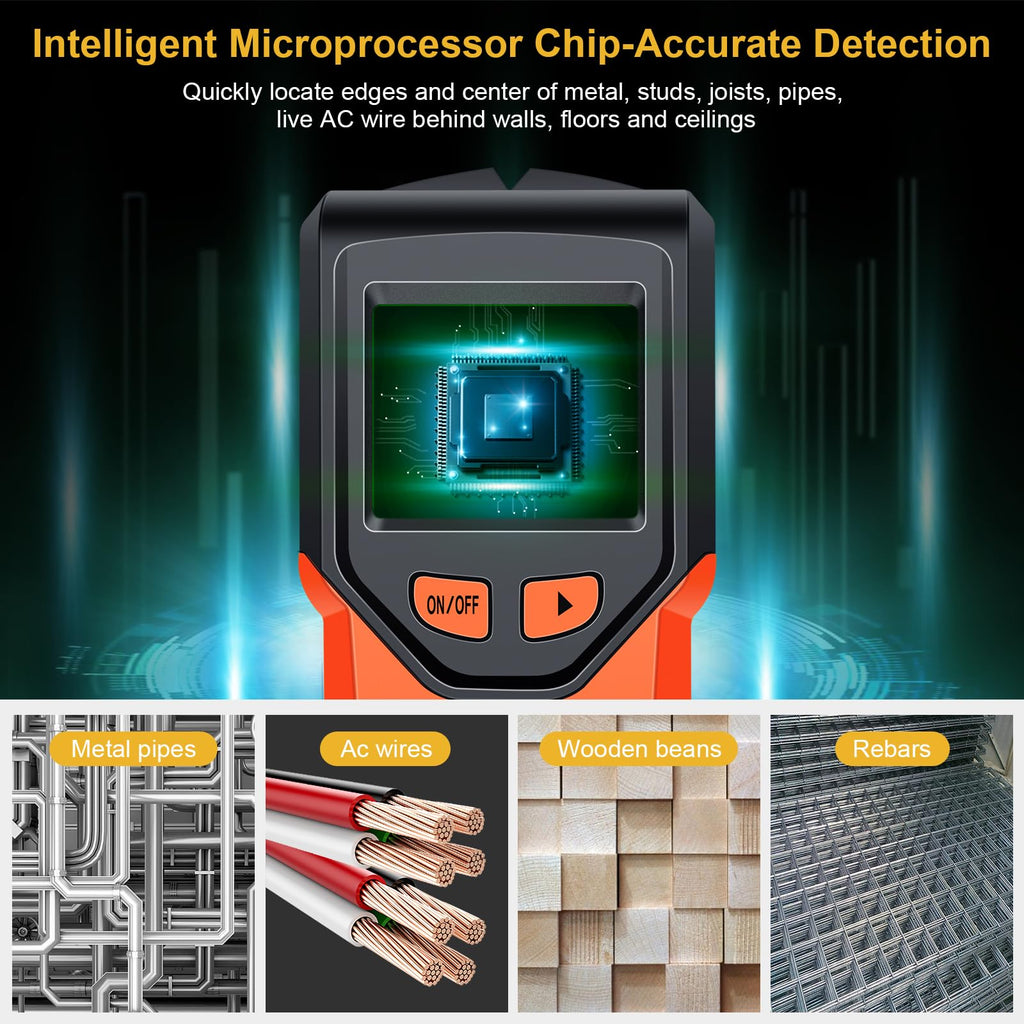 Stud Finder, Upgranded Wood and Metal Stud Detector, Live Wire Detection