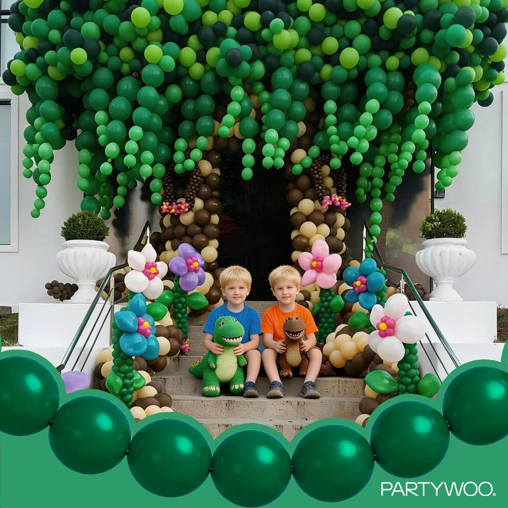 PartyWoo Metallic Gold Linking Balloons 100pcs 6 Inch Gold Link Balloons